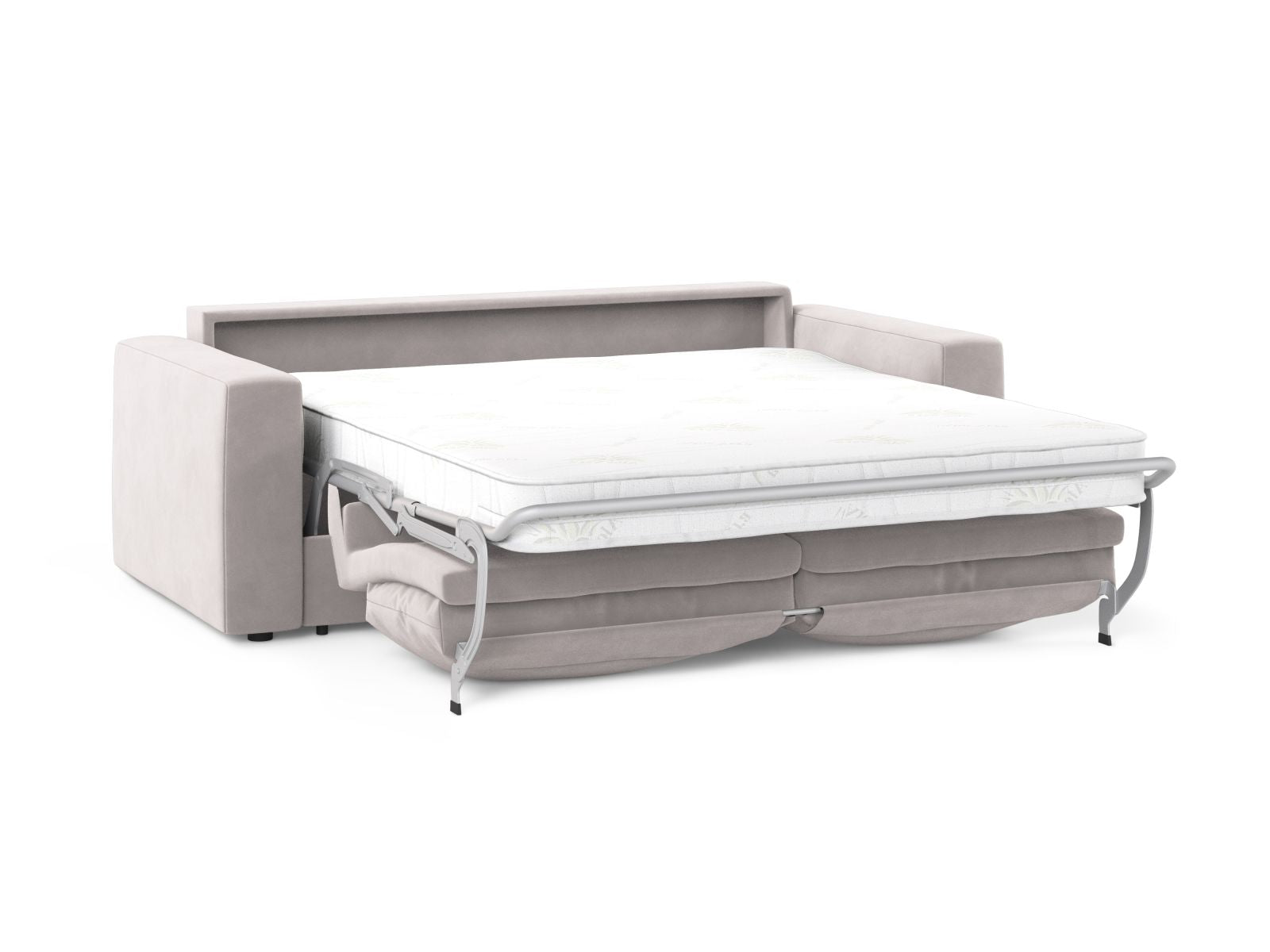 Elegantes 3-Sitzer Sofa Grena in dezentem Grau, ideal für multifunktionale Wohnräume und entspannte Nächte.