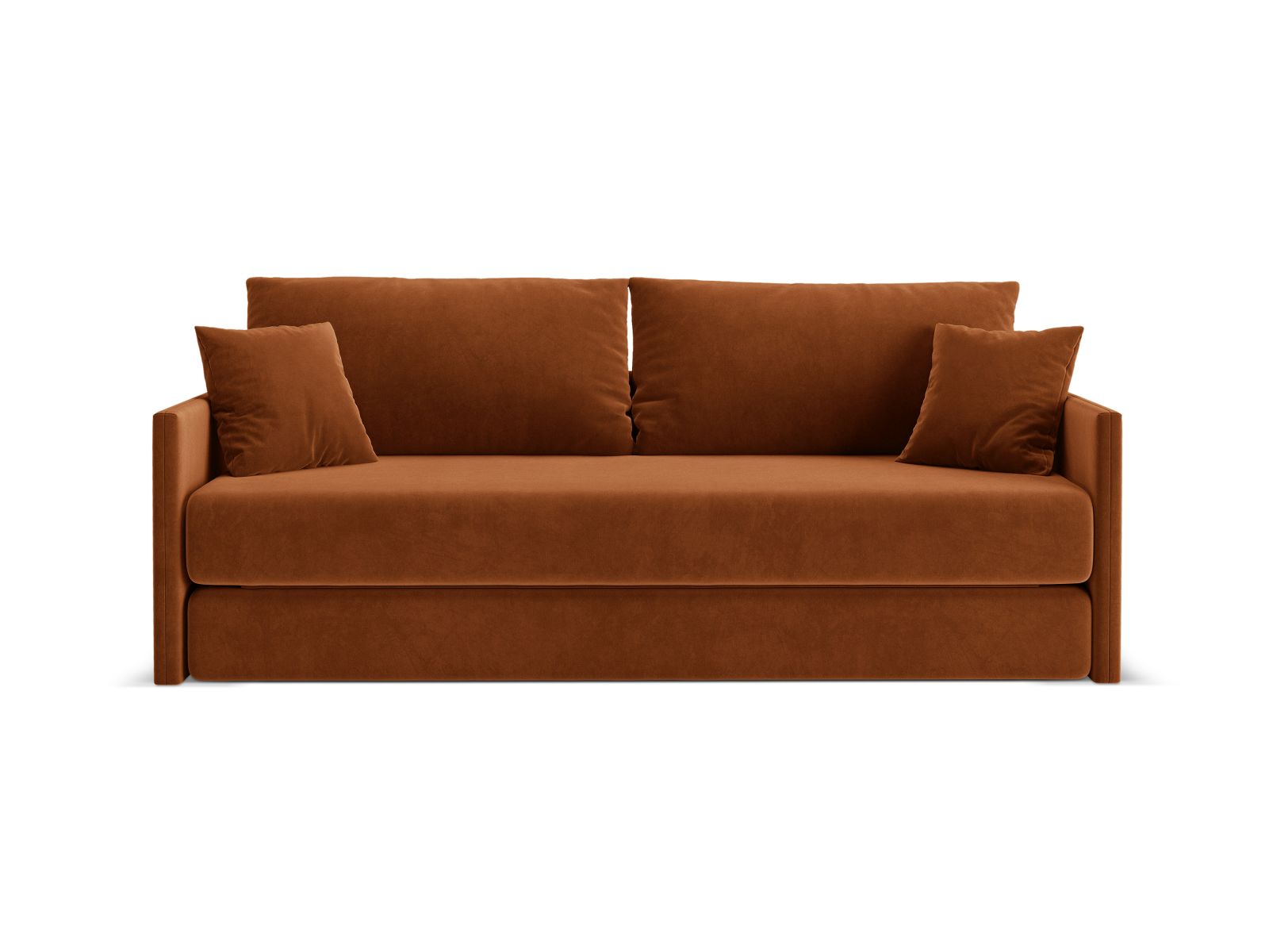 3-Sitzer Sofa mit Schlaffunktion Shannon in Terracotta-Salvador präsentiert im Onlineshop von KAQTU Design AG. Bettsofa ist von Cosmopolitan Design