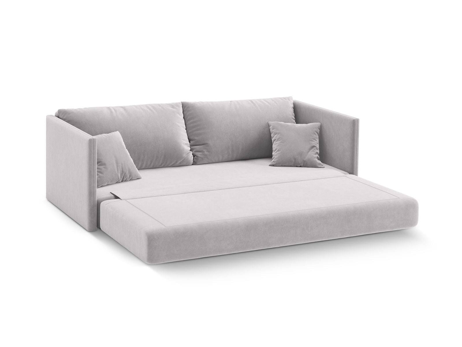 Elegantes 3-Sitzer Sofa Shannon in stilvollem Grau, ideal als Schlafgelegenheit für Gäste, von Cosmopolitan Design.