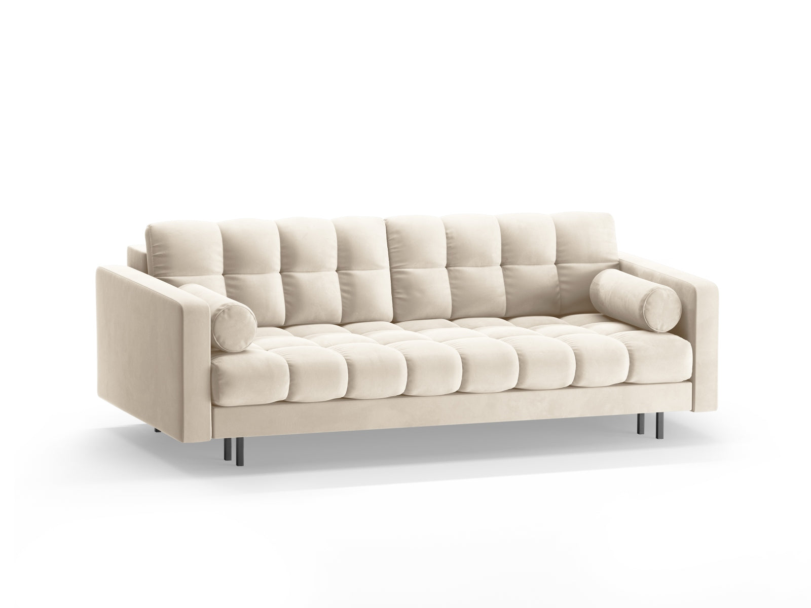 3-Sitzer Sofa Bali mit Schlaffunktion und Stauraum in Light Beige-Bluvel präsentiert im Onlineshop von KAQTU Design AG. Bettsofa ist von Cosmopolitan Design