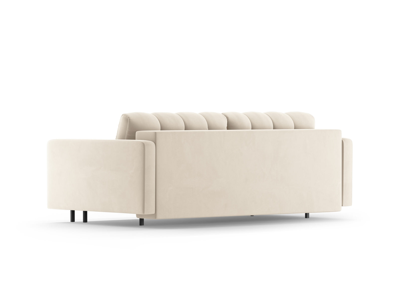 3-Sitzer Sofa Bali mit Schlaffunktion und Stauraum in Light Beige-Bluvel präsentiert im Onlineshop von KAQTU Design AG. Bettsofa ist von Cosmopolitan Design