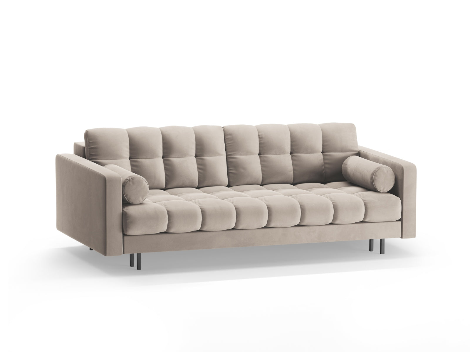 3-Sitzer Sofa Bali mit Schlaffunktion und Stauraum in Dark Beige-Bluvel präsentiert im Onlineshop von KAQTU Design AG. Bettsofa ist von Cosmopolitan Design
