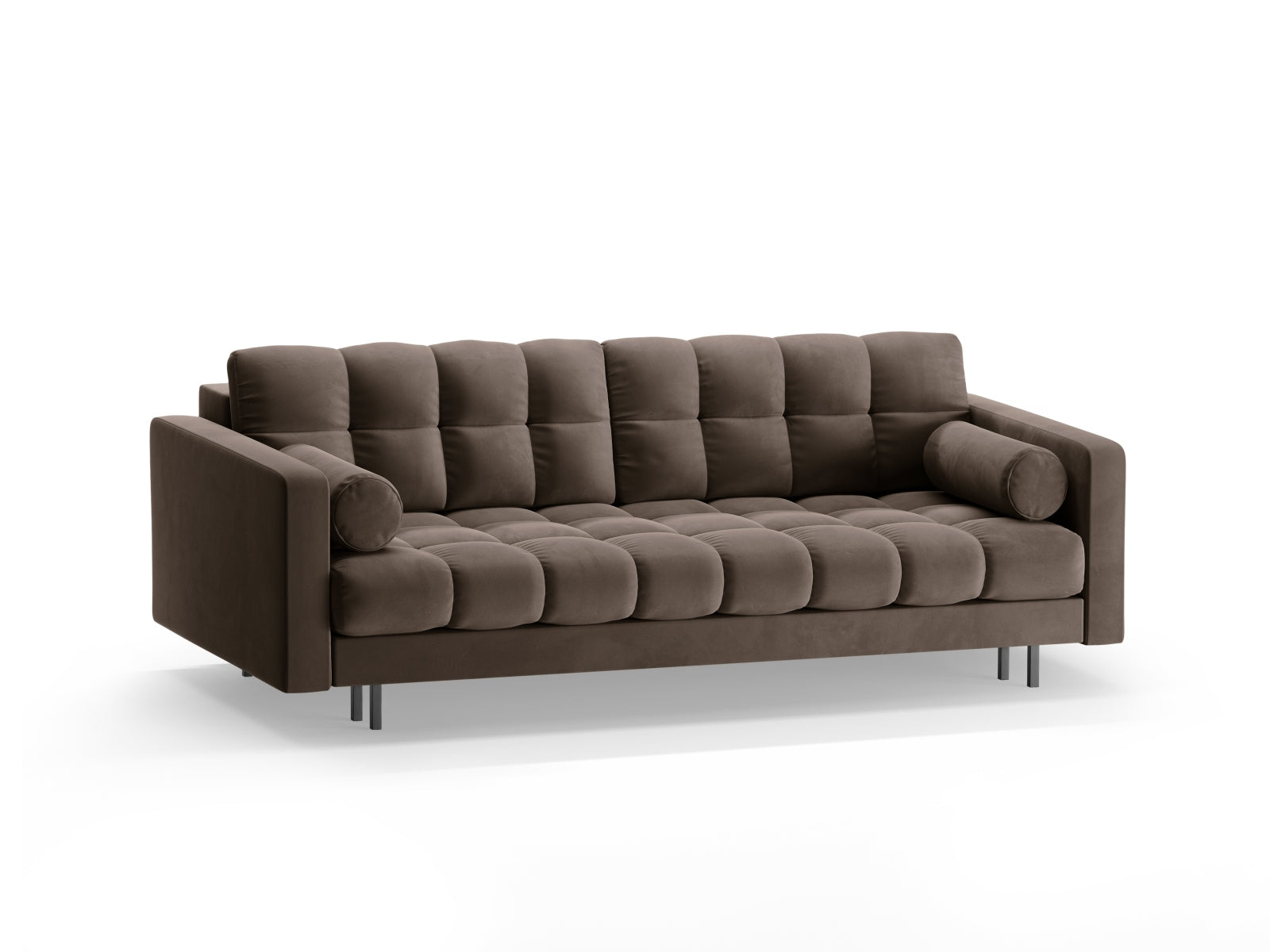 3-Sitzer Sofa Bali mit Schlaffunktion und Stauraum in Chocolate-Bluvel präsentiert im Onlineshop von KAQTU Design AG. Bettsofa ist von Cosmopolitan Design