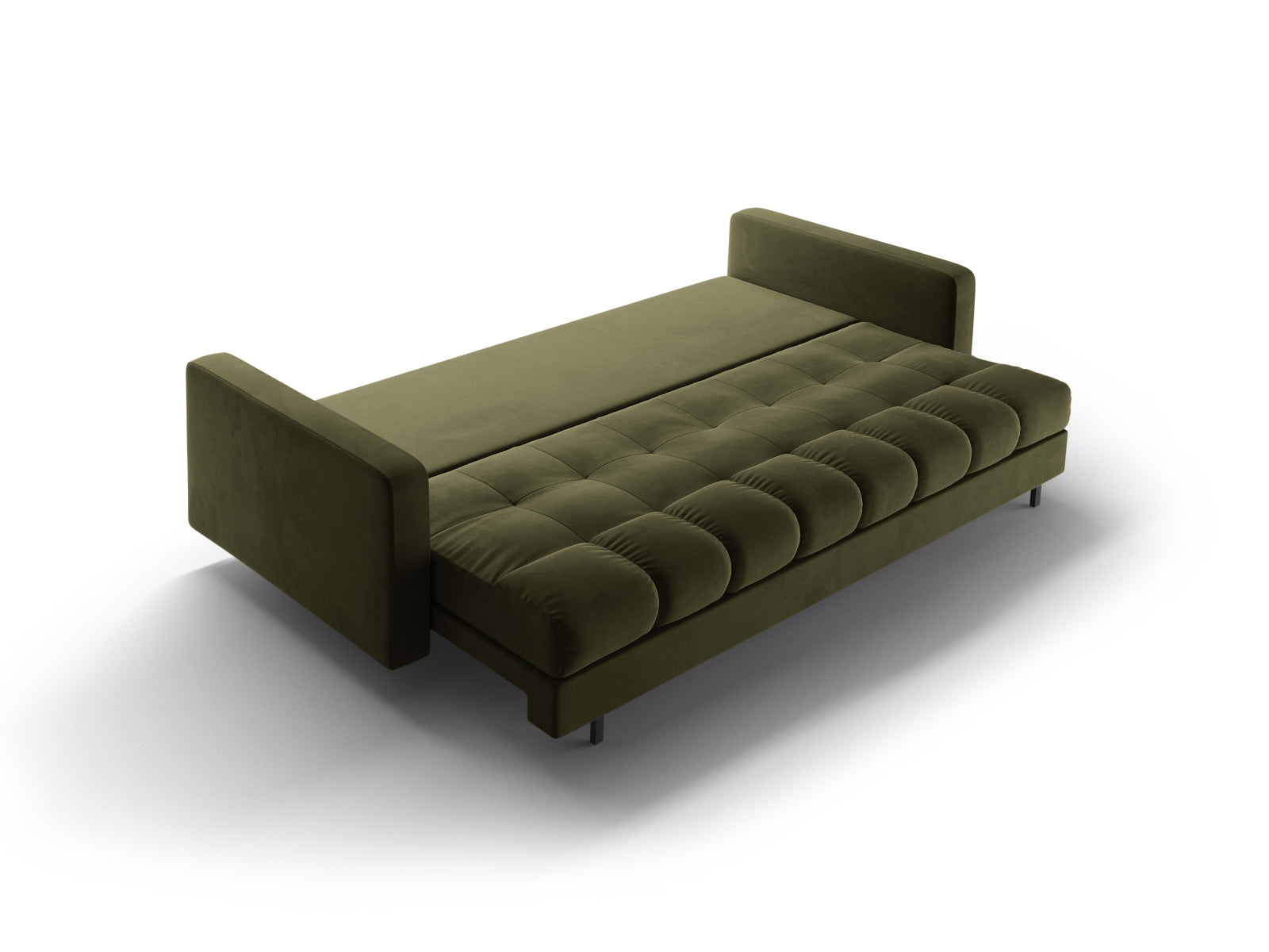 3-Sitzer Sofa Bali mit Schlaffunktion und Stauraum in Green-Bluvel präsentiert im Onlineshop von KAQTU Design AG. Bettsofa ist von Cosmopolitan Design