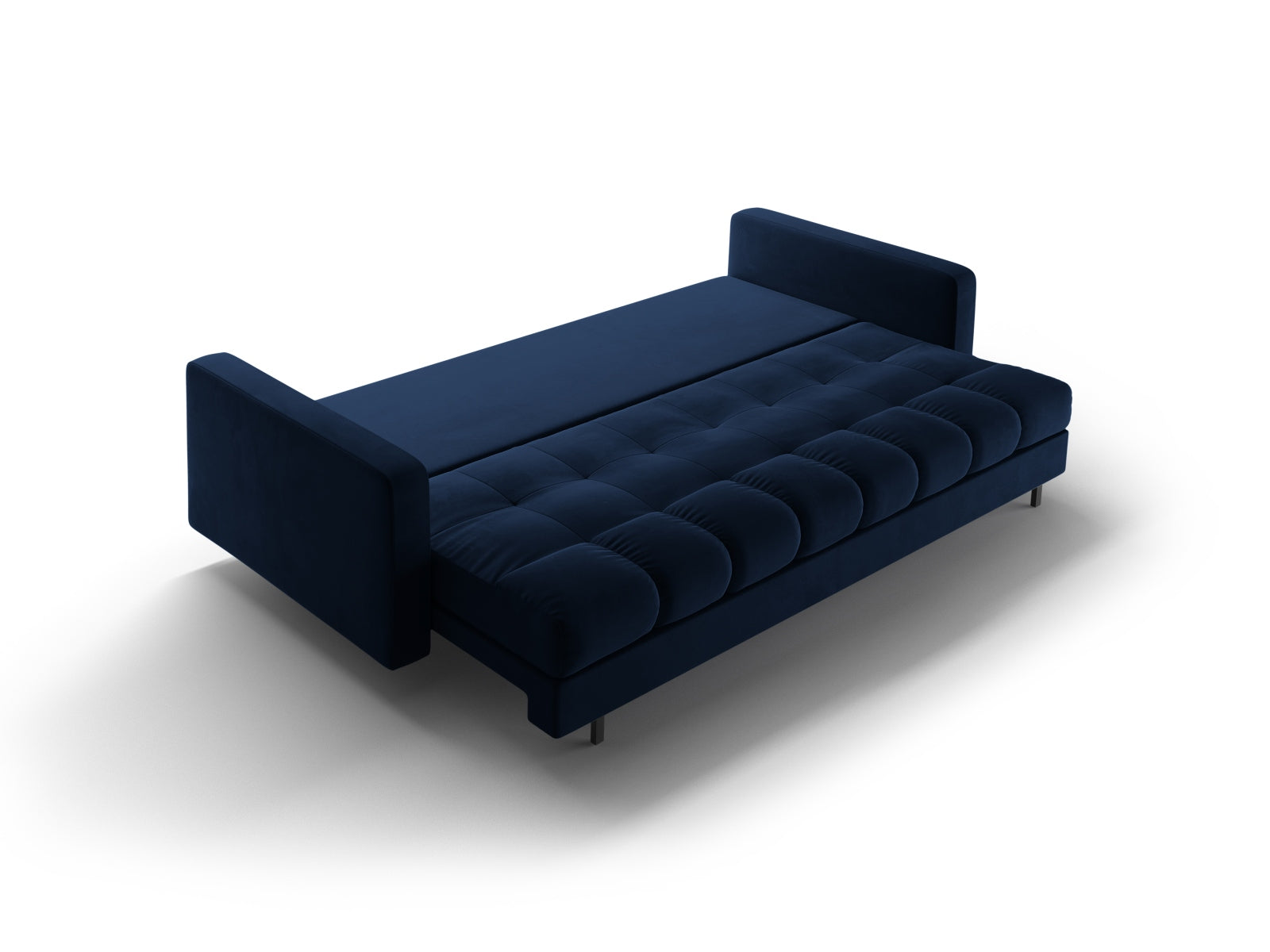 3-Sitzer Sofa Bali mit Schlaffunktion und Stauraum in Royal Blue-Bluvel präsentiert im Onlineshop von KAQTU Design AG. Bettsofa ist von Cosmopolitan Design