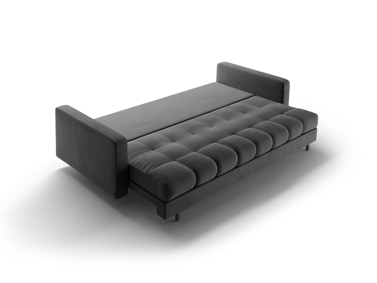 3-Sitzer Sofa Bali mit Schlaffunktion und Stauraum in Grey-Bluvel präsentiert im Onlineshop von KAQTU Design AG. Bettsofa ist von Cosmopolitan Design