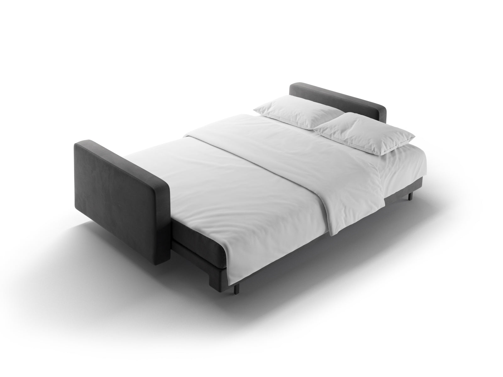 3-Sitzer Sofa Bali mit Schlaffunktion und Stauraum in Grey-Bluvel präsentiert im Onlineshop von KAQTU Design AG. Bettsofa ist von Cosmopolitan Design