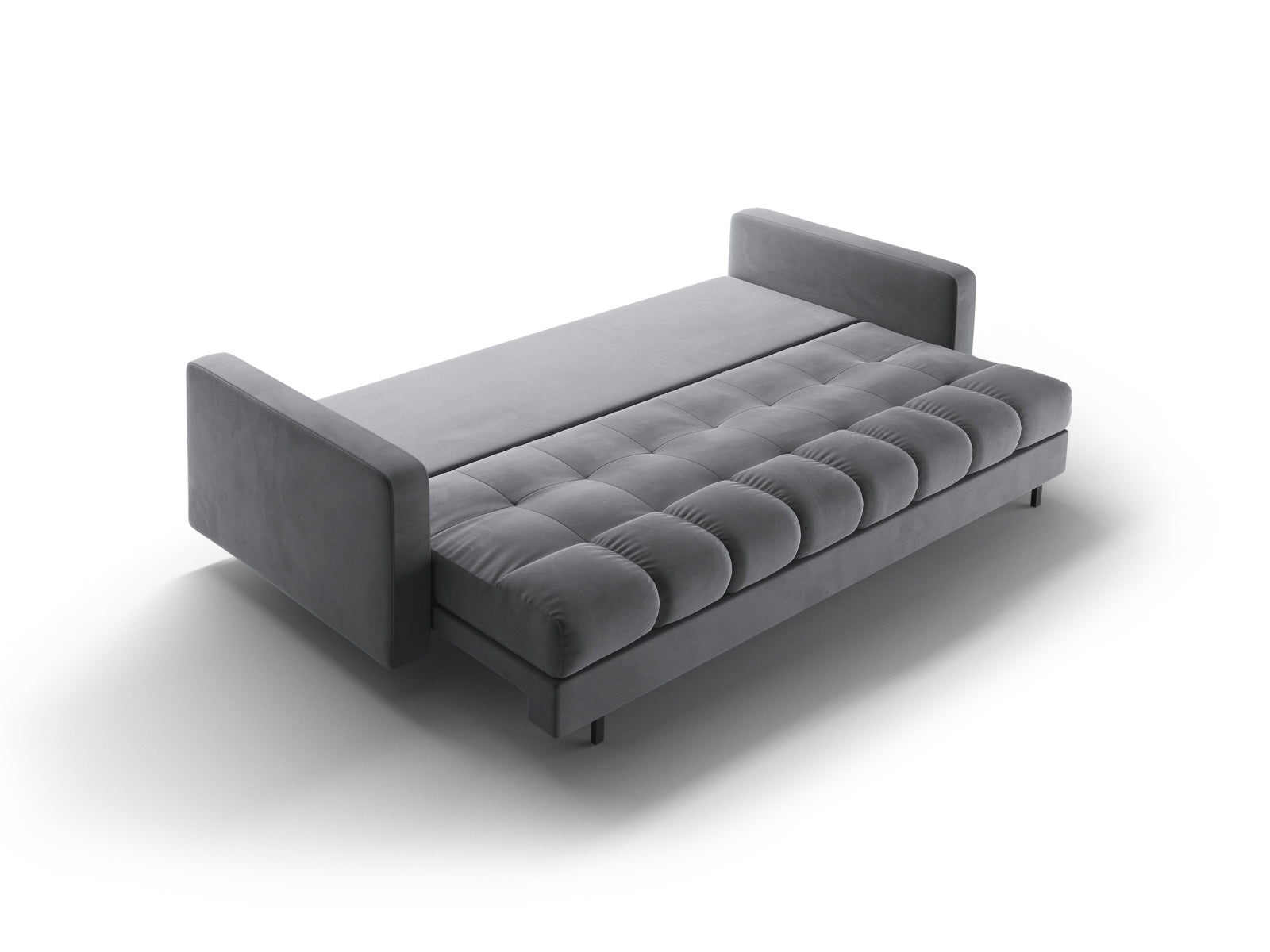 3-Sitzer Sofa Bali mit Schlaffunktion und Stauraum in Grey-Bluvel präsentiert im Onlineshop von KAQTU Design AG. Bettsofa ist von Cosmopolitan Design