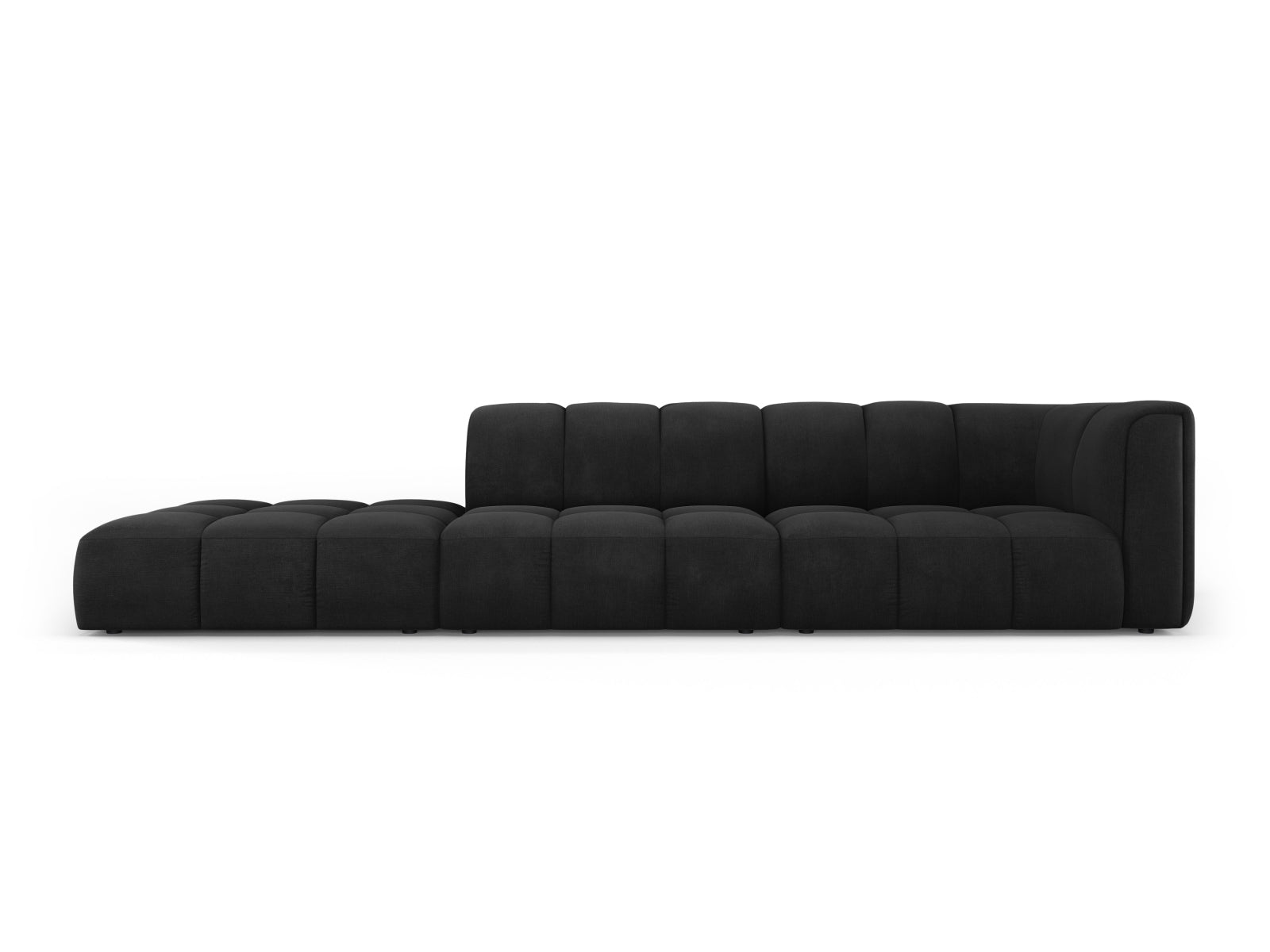 4-Sitzer Modulares Sofa links Moritz in Black-Rebel präsentiert im Onlineshop von KAQTU Design AG. 4er Sofa ist von Cosmopolitan Design