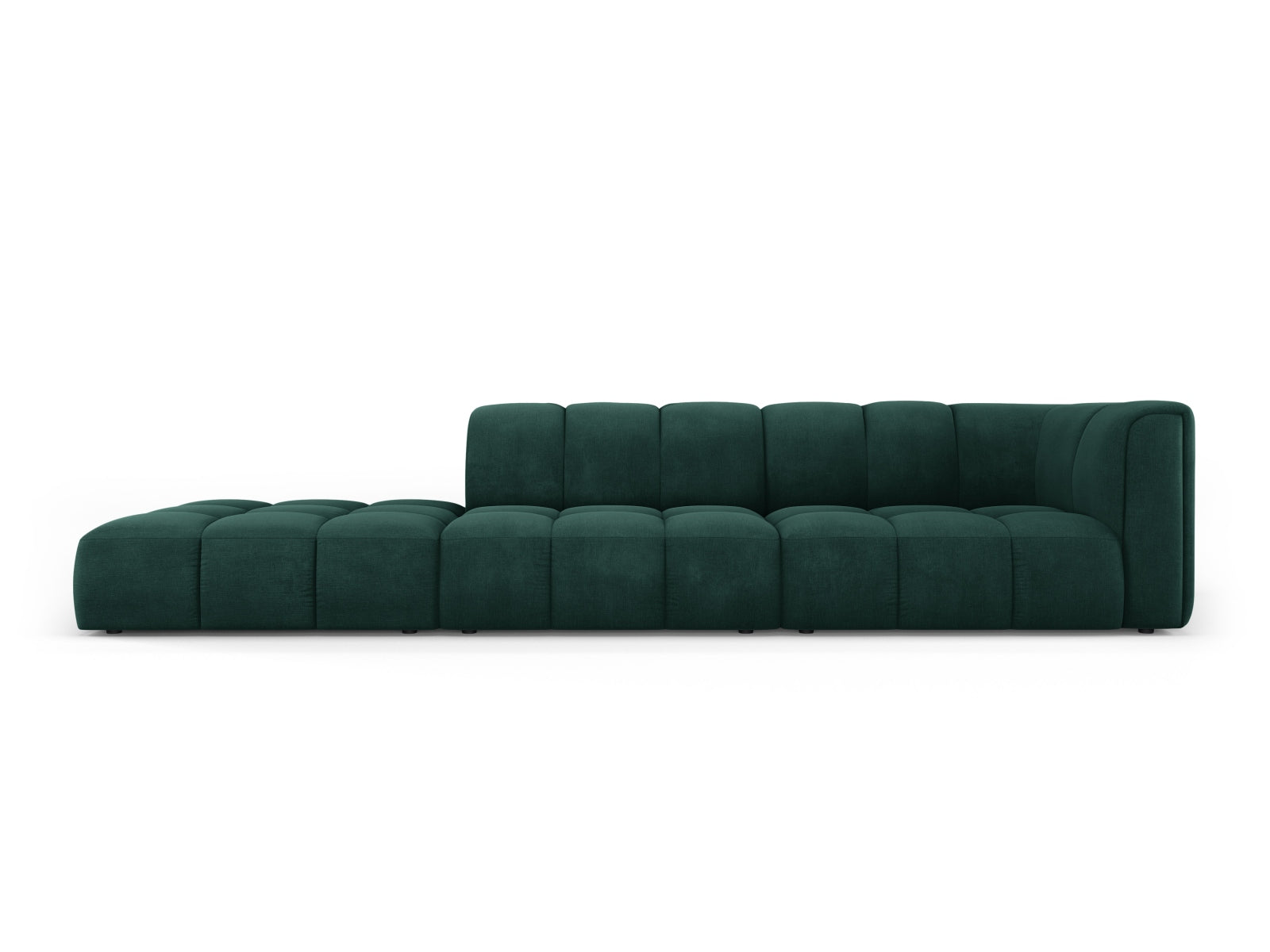 4-Sitzer Modulares Sofa links Moritz in Bottle Green-Rebel präsentiert im Onlineshop von KAQTU Design AG. 4er Sofa ist von Cosmopolitan Design