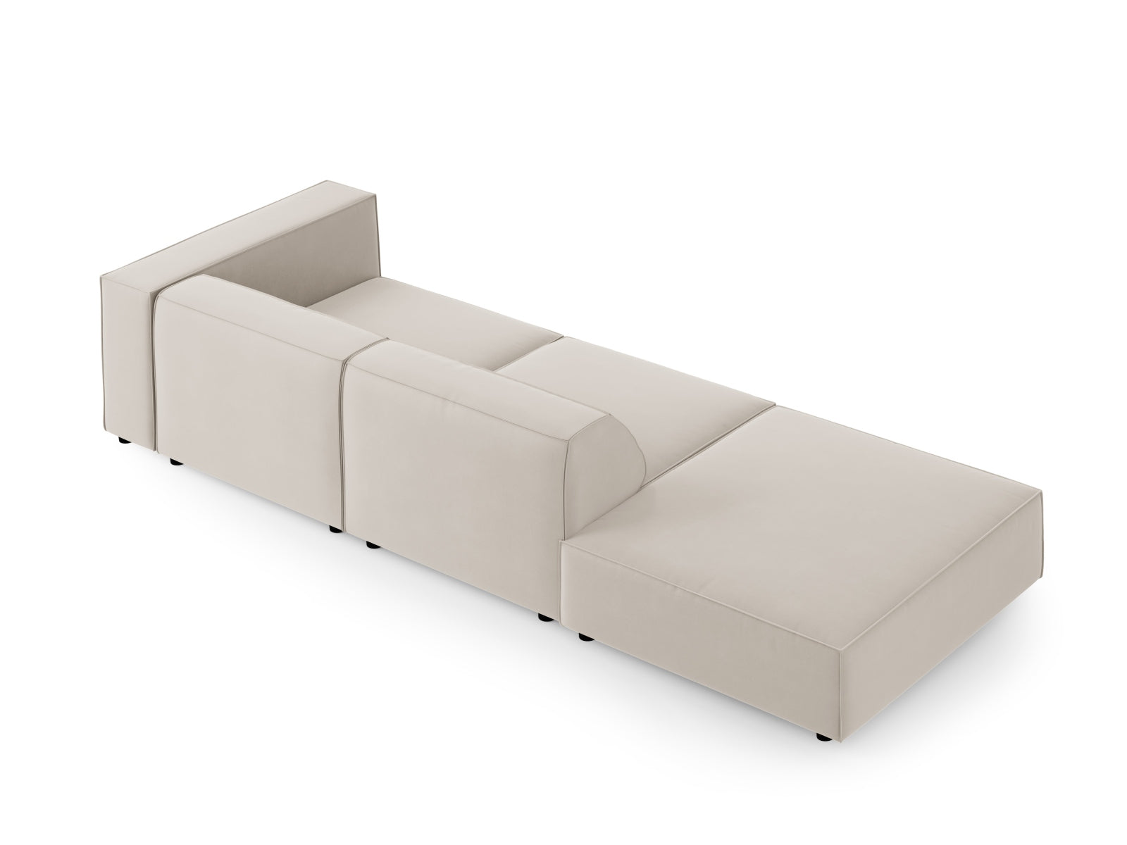 Entdecken Sie das stilvolle Arendal Velour Sofa links von Cosmopolitan Design. Dieses 4-Sitzer Sofa bietet perfekten Komfort und modernes Design für Ihr Wohnzimmer.