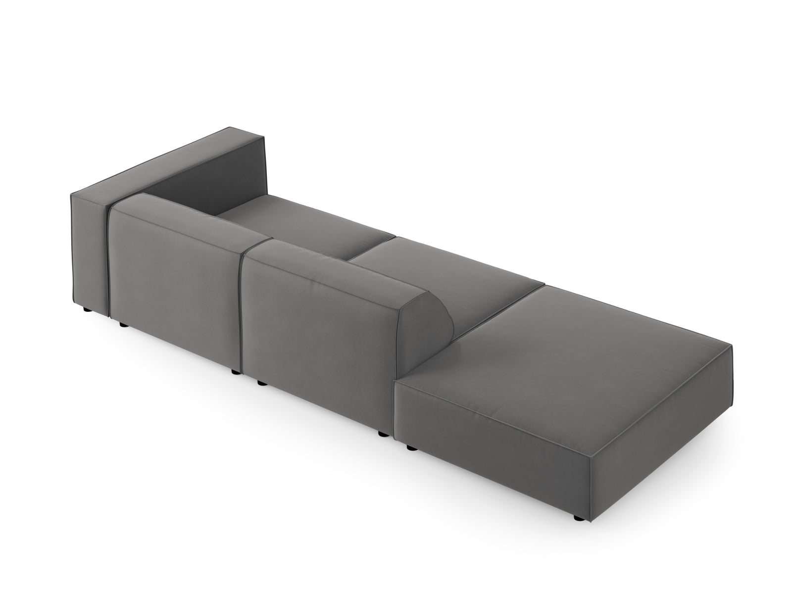 Entdecken Sie das stilvolle Arendal Velour Sofa links von Cosmopolitan Design. Dieses 4-Sitzer Sofa bietet modernen Komfort und zeitlose Eleganz für Ihr Wohnzimmer.