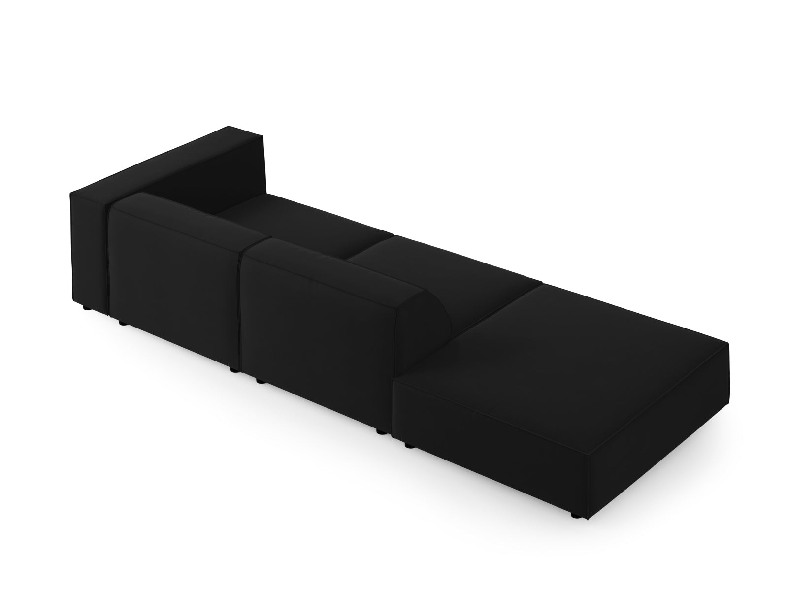 Entdecken Sie das stilvolle Arendal Velour Sofa links von Cosmopolitan Design. Dieses 4-Sitzer Sofa bietet modernen Komfort und zeitlose Eleganz für Ihr Wohnzimmer.
