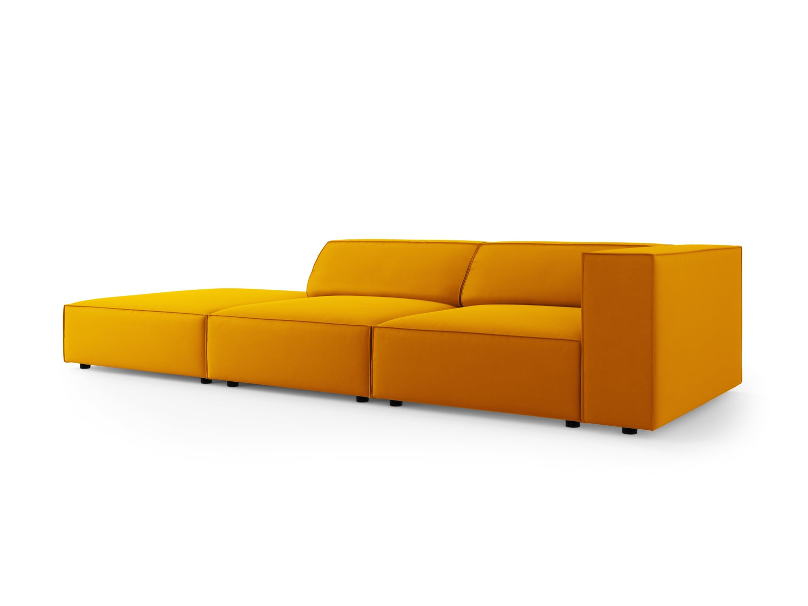 Erleben Sie das elegante Arendal Velour Sofa links von Cosmopolitan Design. Dieses 4-Sitzer Sofa vereint modernen Stil und höchsten Komfort für Ihr Zuhause.
