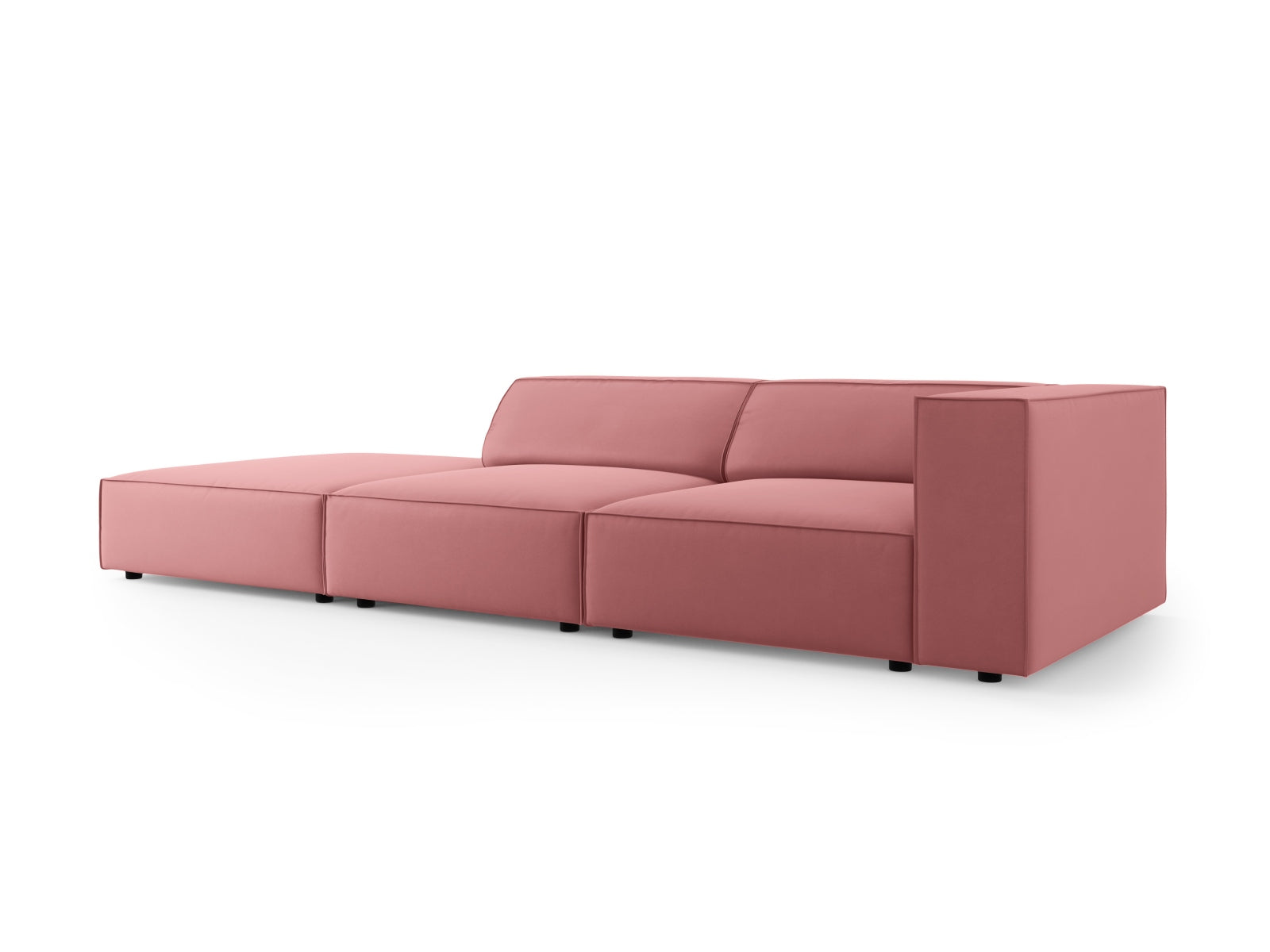Erleben Sie das elegante Arendal Velour Sofa links von Cosmopolitan Design. Dieses 4-Sitzer Sofa vereint modernen Stil und höchsten Komfort für Ihr Zuhause.
