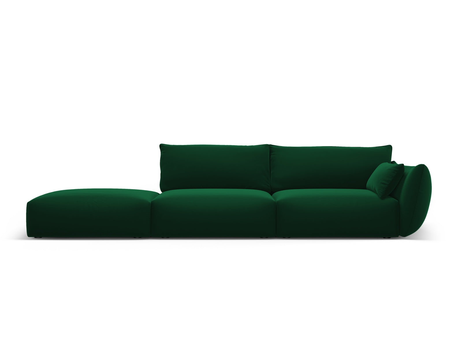 4-Sitzer Sofa links Matera in Bottle Green-Salvador präsentiert im Onlineshop von KAQTU Design AG. 4er Sofa ist von Cosmopolitan Design