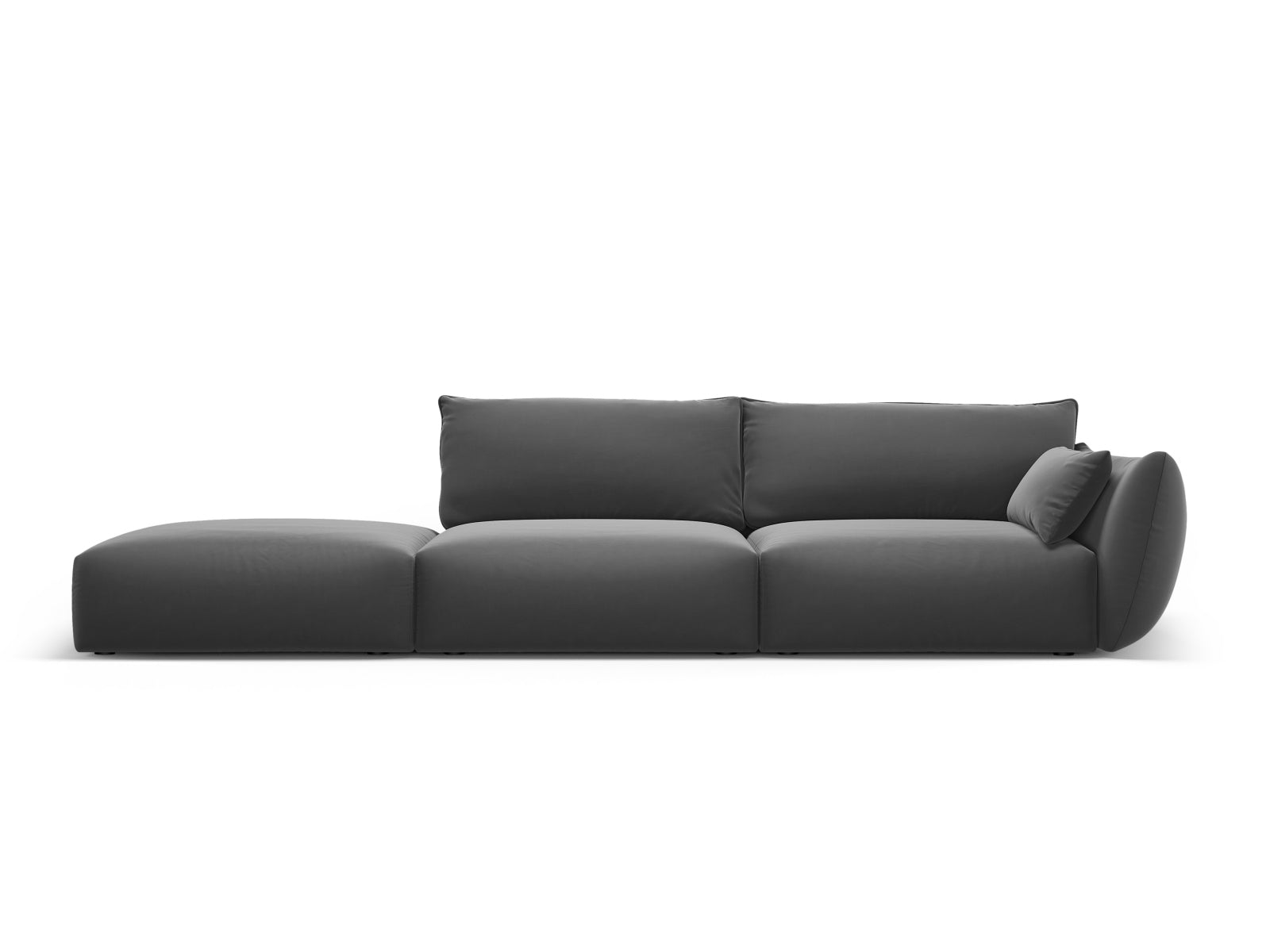 4-Sitzer Sofa links Matera in Dark Grey-Salvador präsentiert im Onlineshop von KAQTU Design AG. 4er Sofa ist von Cosmopolitan Design