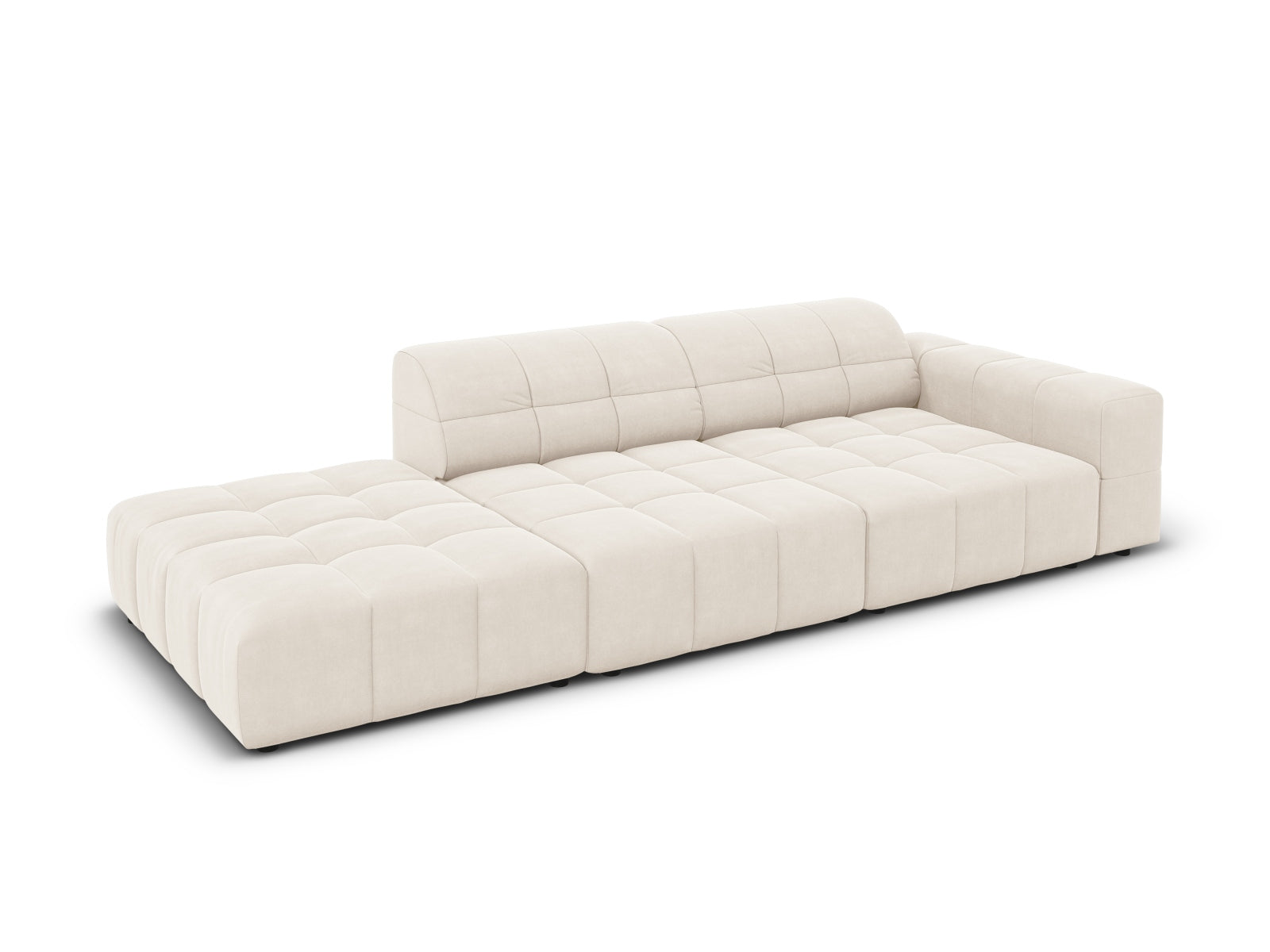 Entdecken Sie das elegante Chicago Velour Sofa links 3 Sitzer von Cosmopolitan Design – perfekt für Ihr modernes Zuhause und für ultimativen Komfort!