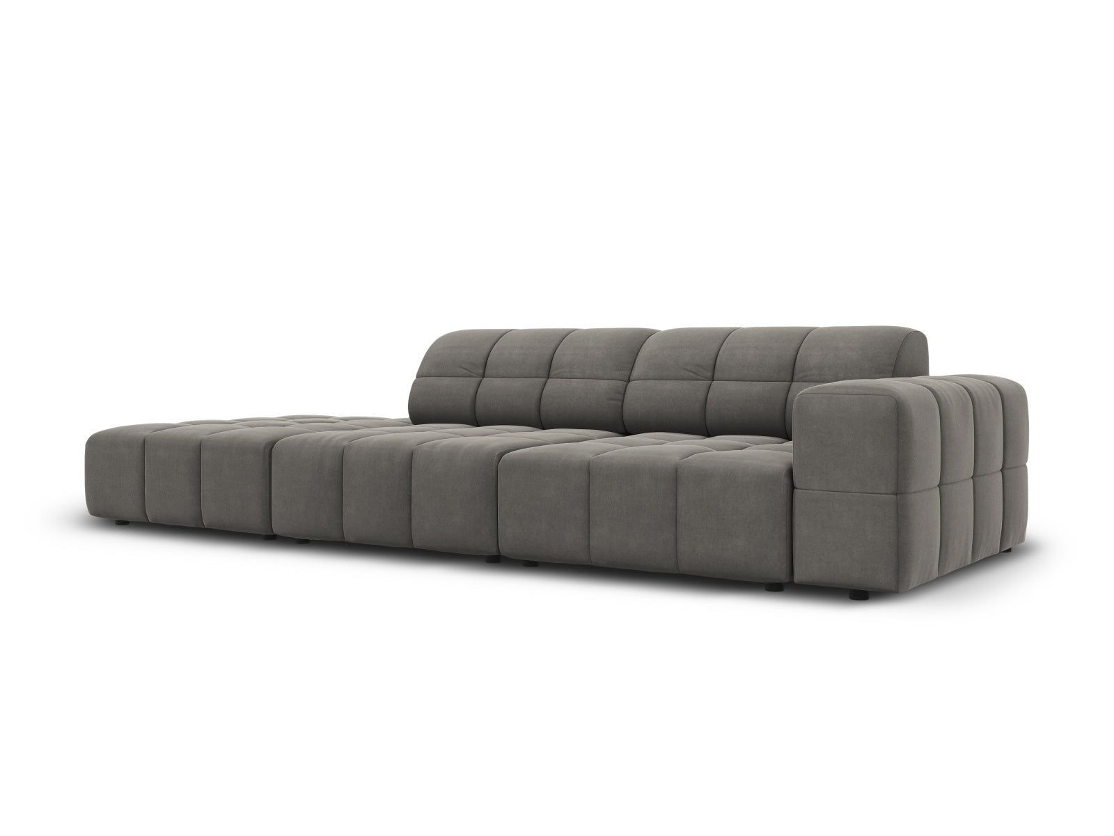 Erleben Sie das stilvolle Chicago Velour Sofa links 3 Sitzer von Cosmopolitan Design – ideal für Ihr modernes Wohnzimmer und höchsten Sitzkomfort!