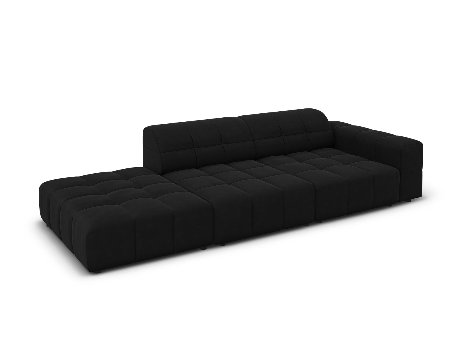 Entdecken Sie das elegante Chicago Velour Sofa links 3 Sitzer von Cosmopolitan Design – perfekt für Ihr modernes Zuhause und für ultimativen Komfort!