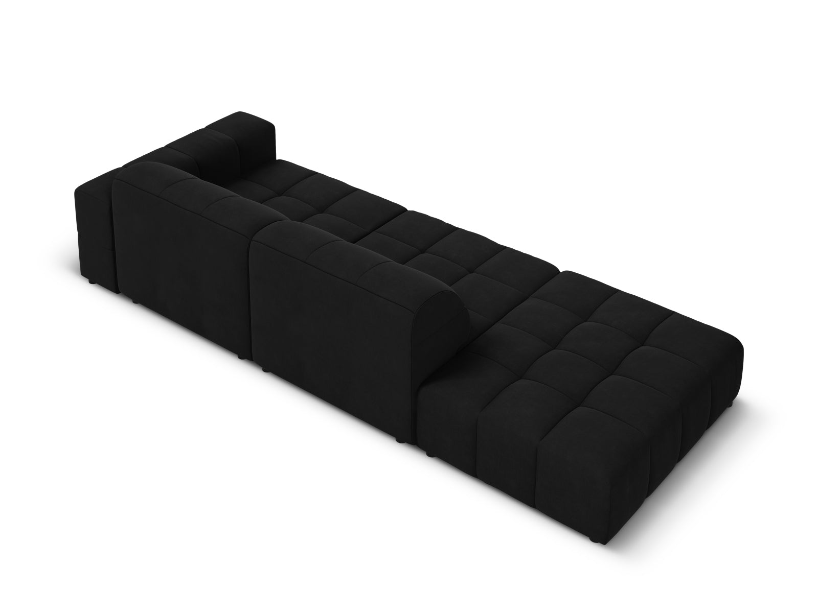Erleben Sie das stilvolle Chicago Velour Sofa links 3 Sitzer von Cosmopolitan Design – ideal für Ihr modernes Wohnzimmer und höchsten Sitzkomfort!