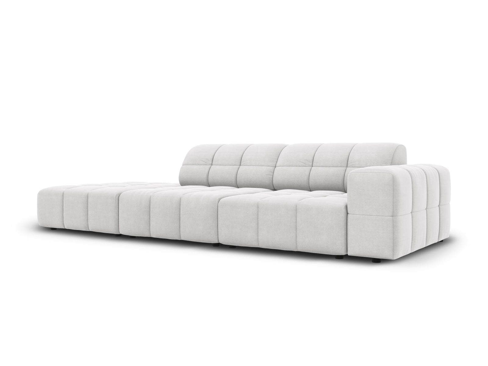 Entdecken Sie das elegante Chicago Velour Sofa links 3 Sitzer von Cosmopolitan Design – perfekt für Ihr modernes Zuhause und für ultimativen Komfort!