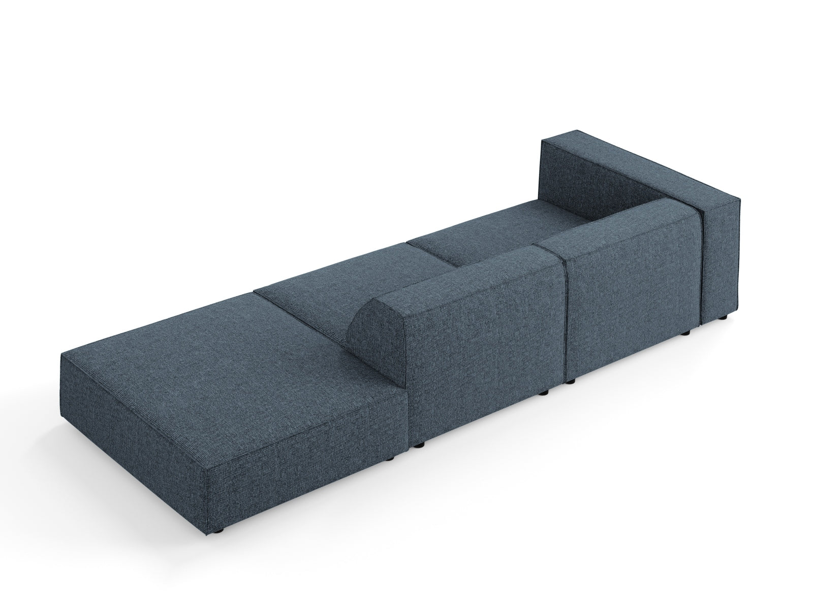 Elegantes 4-Sitzer Sofa Arendal in Royal Blue, rechtsseitig, ideal für stilvolle Wohnräume, entworfen von Cosmopolitan Design.