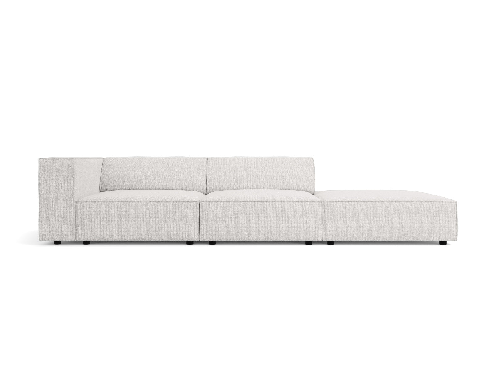 Arendal Sofa rechts 4 Sitzer in Light Grey-Haga präsentiert im Onlineshop von KAQTU Design AG. L-Sofa rechts ist von Cosmopolitan Design