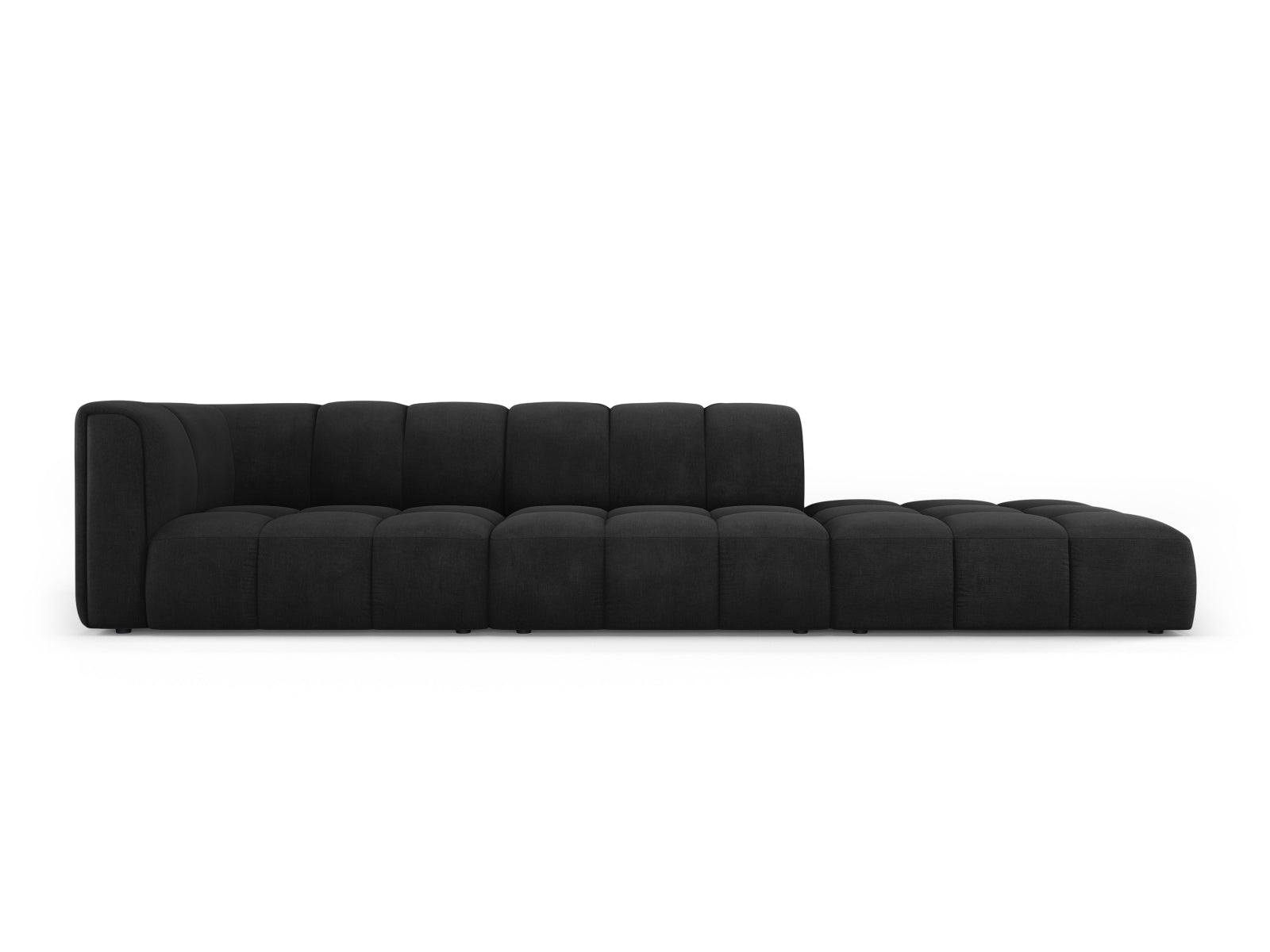 4-Sitzer Modular Sofa rechts Moritz in Black-Rebel präsentiert im Onlineshop von KAQTU Design AG. 4er Sofa ist von Cosmopolitan Design