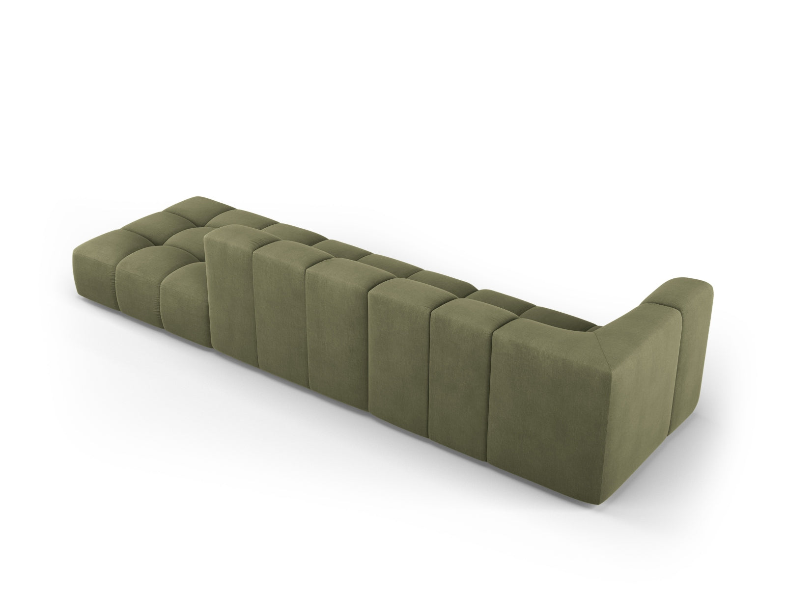 Modulares 4-Sitzer Sofa Moritz in zartem Grün, perfekt für stilvolle Wohnzimmer, entworfen von Cosmopolitan Design.