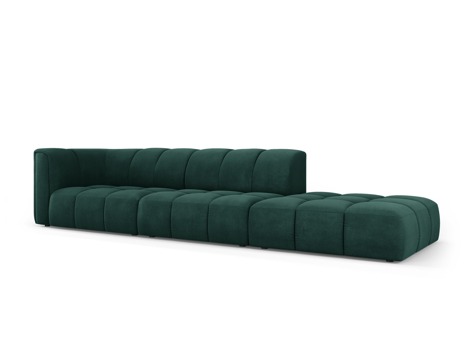 Elegantes 4-Sitzer Sofa Moritz in Flaschengrün, ideal für moderne Wohnräume, präsentiert von KAQTU Design AG.