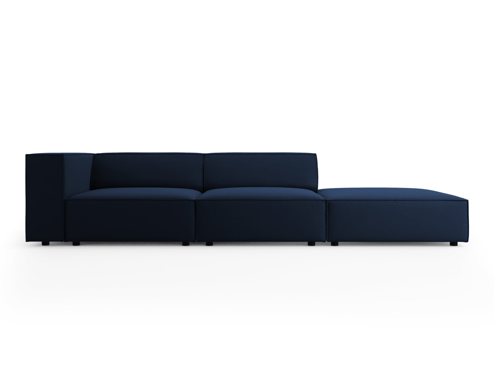 Arendal Velour Sofa rechts 4 Sitzer in Royal Blue präsentiert im Onlineshop von KAQTU Design AG. L-Sofa rechts ist von Cosmopolitan Design