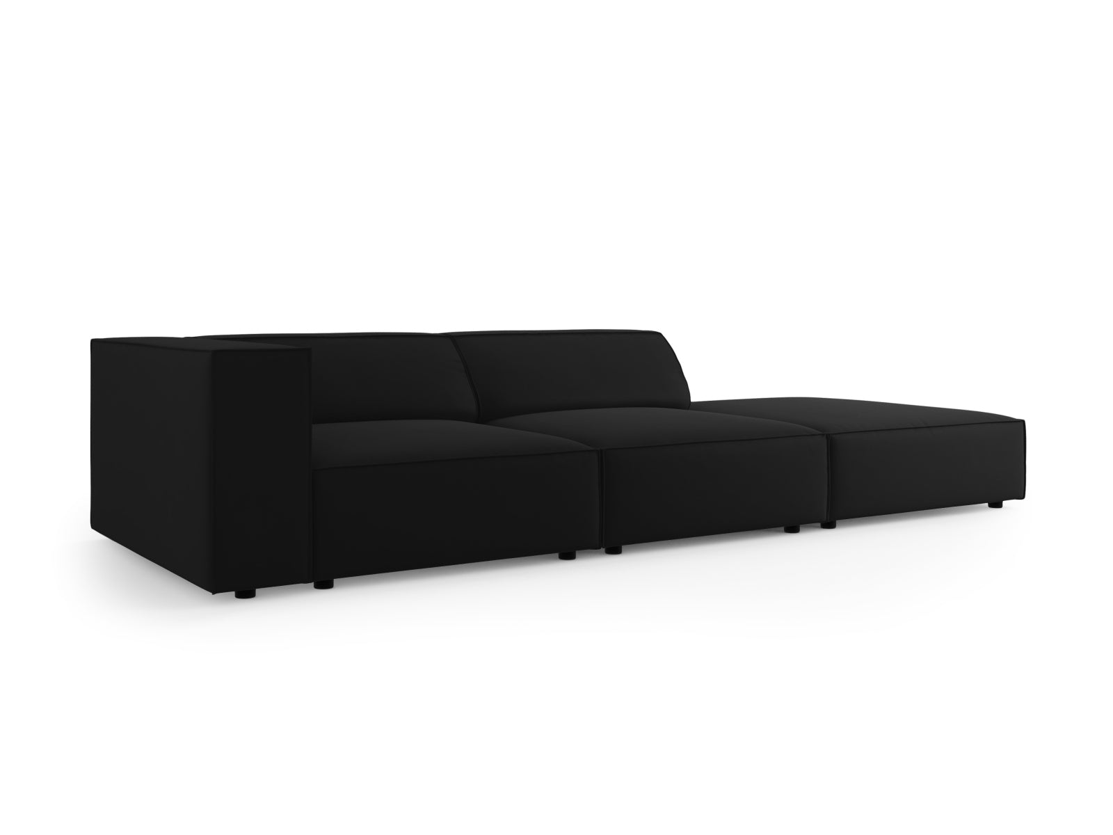 Erleben Sie das elegante Arendal Velour Sofa rechts von Cosmopolitan Design. Dieses 4-Sitzer Sofa vereint Komfort und zeitgemässes Design für Ihr Zuhause.