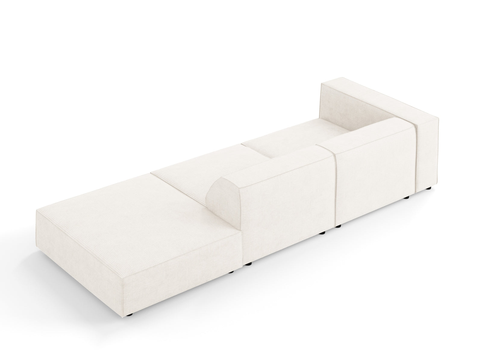 Modernes 4-Sitzer Arendal Sofa rechts in Ivory-Brave Me, perfekt für elegante Wohnkonzepte. Hochwertige Verarbeitung von Cosmopolitan Design.