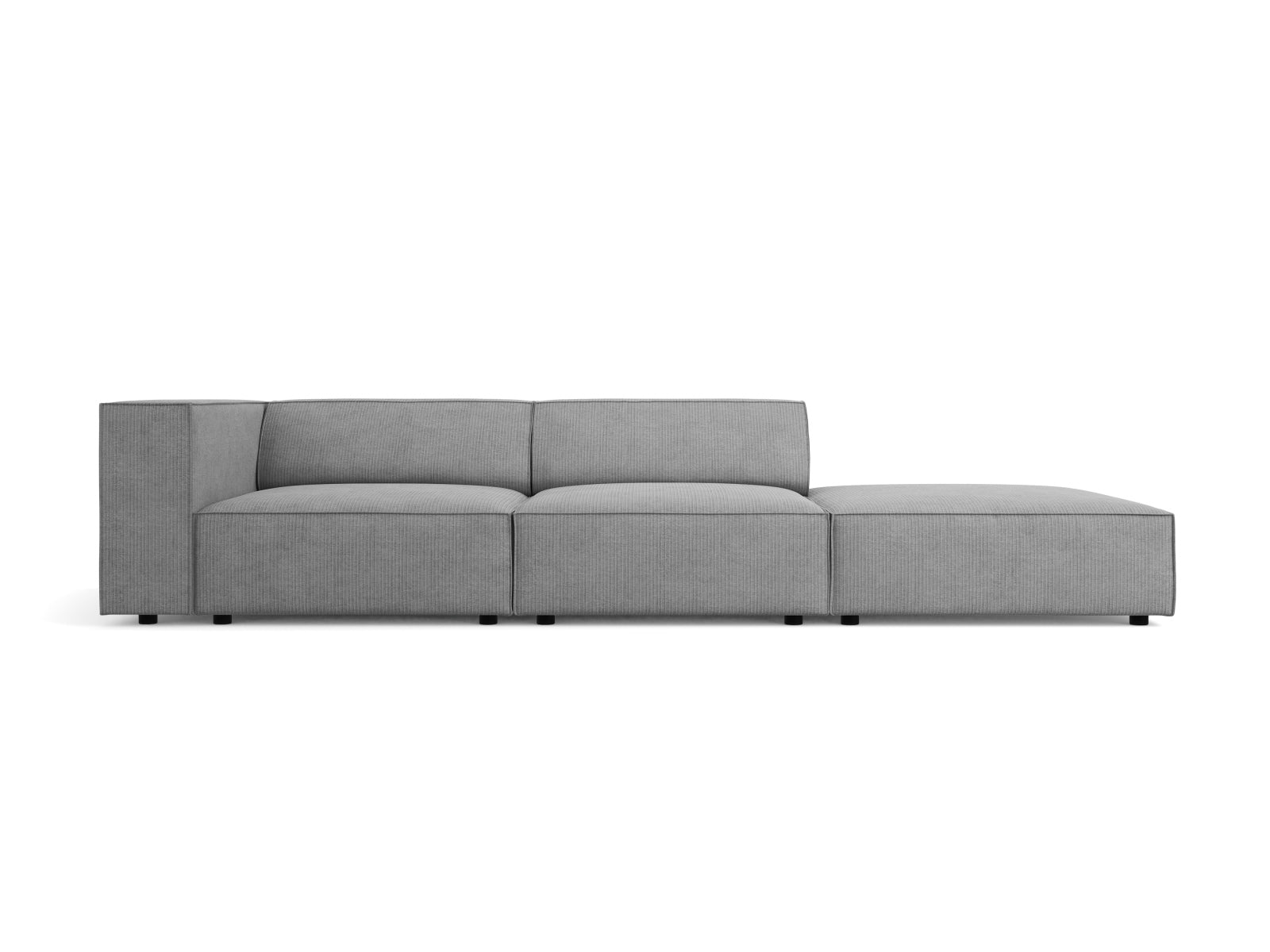 Arendal Sofa rechts 4 Sitzer in Dark Grey präsentiert im Onlineshop von KAQTU Design AG. L-Sofa rechts ist von Cosmopolitan Design