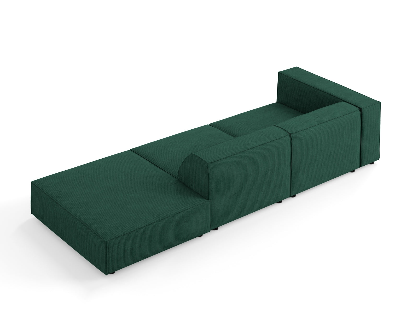 Modernes 4-Sitzer L-Sofa Arendal in Bottle Green, ideal für stilvolle Wohnräume, von Cosmopolitan Design.
