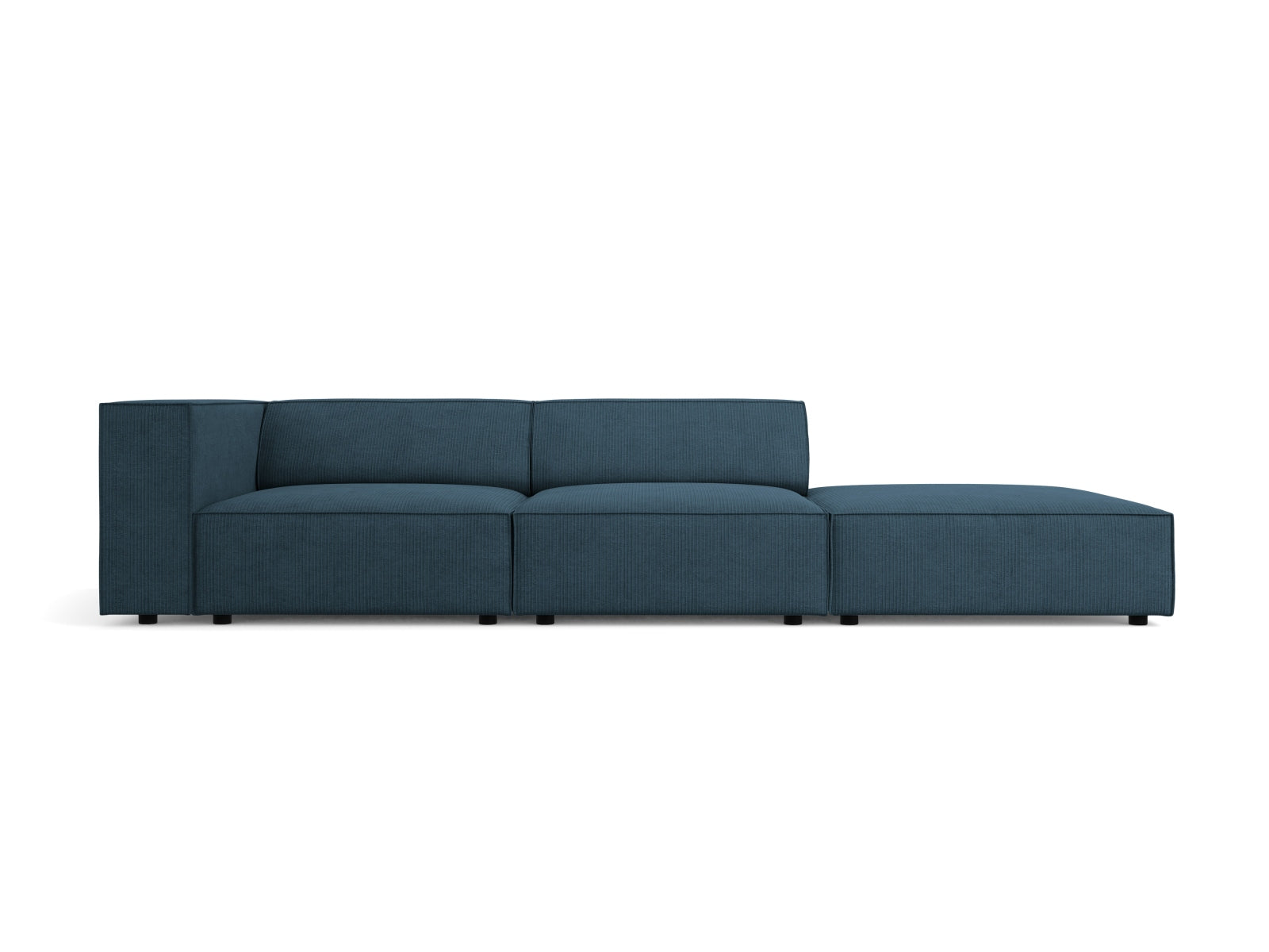 Arendal Sofa rechts 4 Sitzer in Navy Blue-Brave Me präsentiert im Onlineshop von KAQTU Design AG. L-Sofa rechts ist von Cosmopolitan Design
