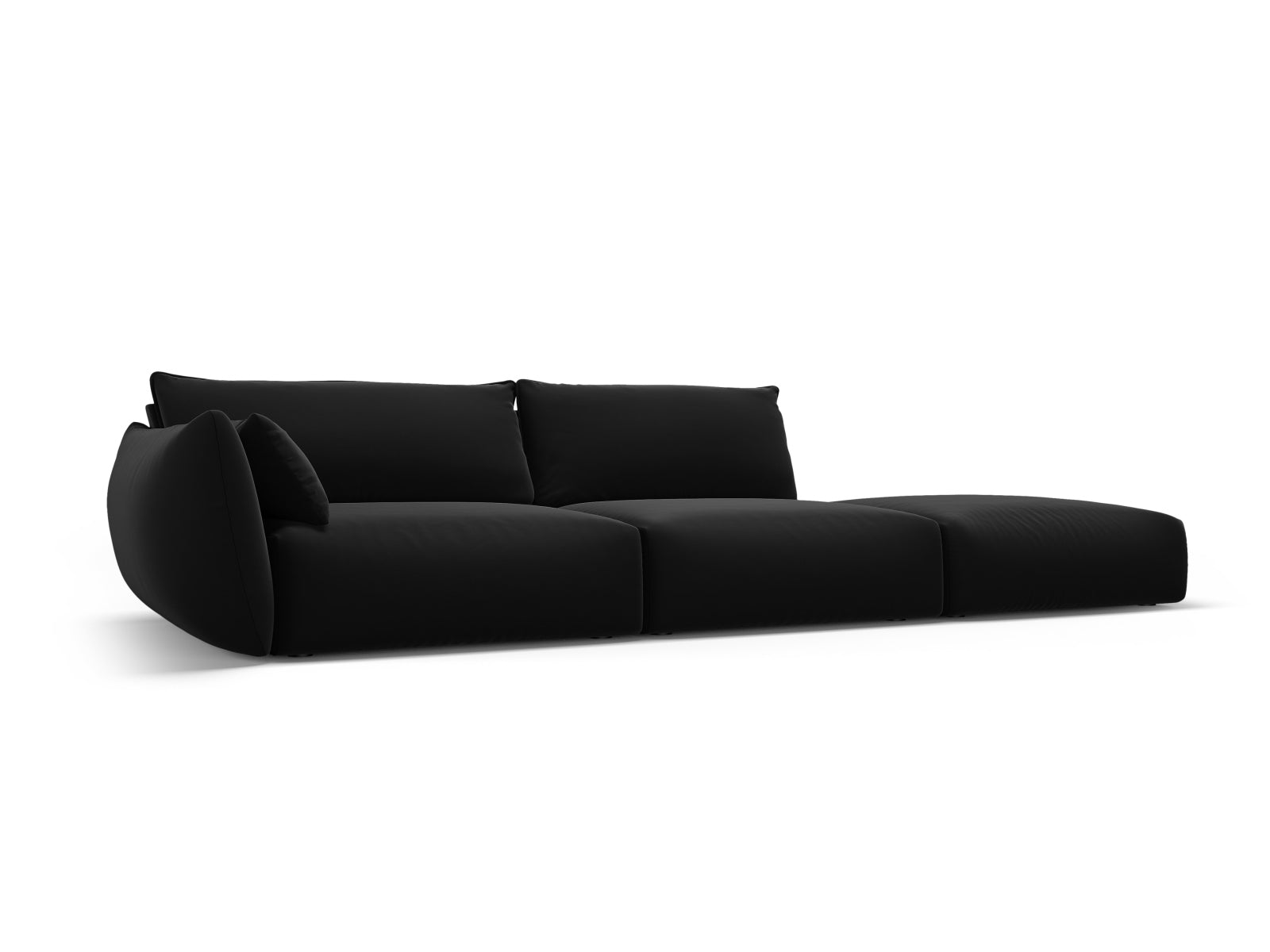 Elegantes 4-Sitzer Sofa Matera in Schwarz, ideal für stilvolle Wohnräume. Hochwertiges Design von Cosmopolitan für maximalen Komfort.