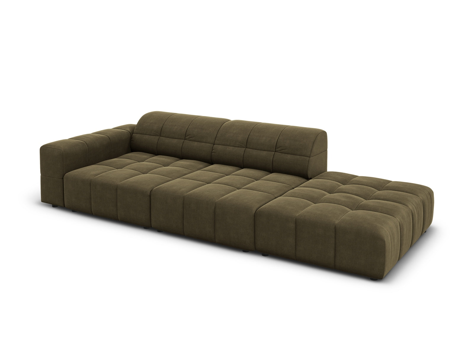 Erleben Sie das stilvolle Chicago Velour Sofa rechts 3 Sitzer von Cosmopolitan Design – ideal für Ihr modernes Wohnzimmer und höchsten Sitzkomfort!