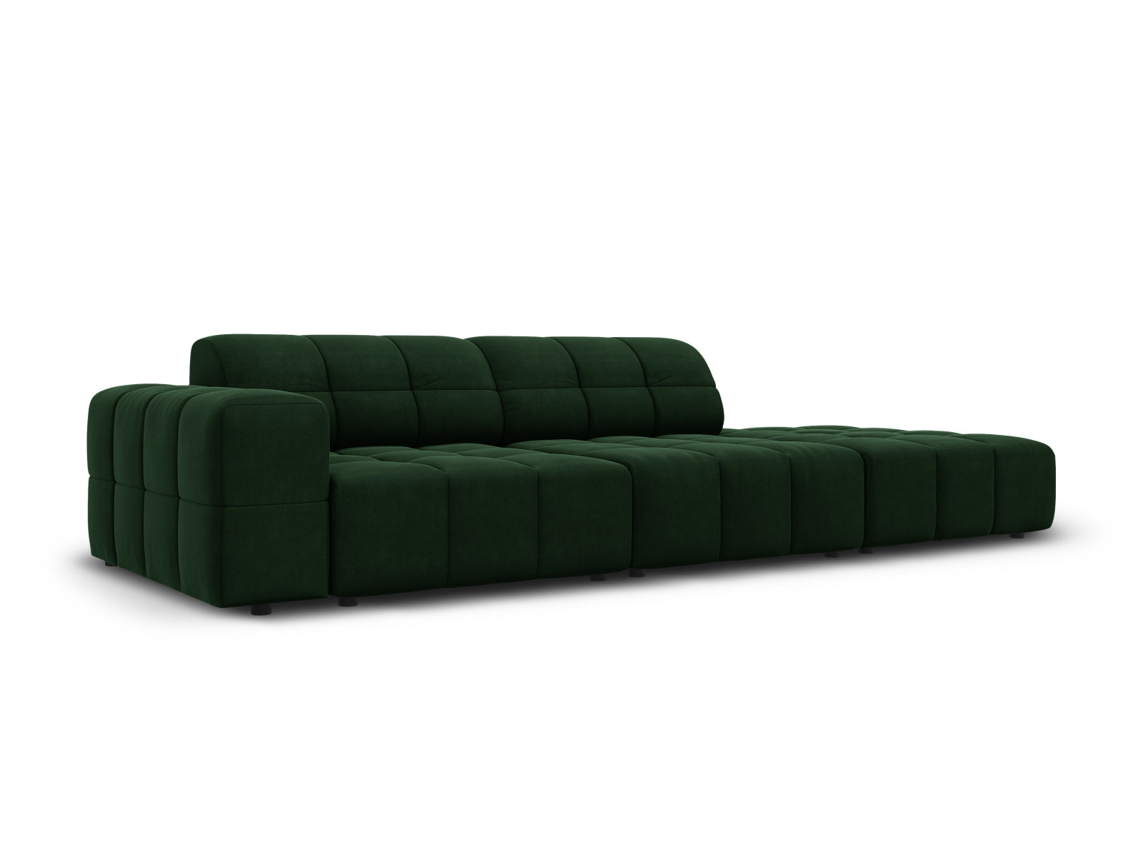 Erleben Sie das stilvolle Chicago Velour Sofa rechts 3 Sitzer von Cosmopolitan Design – ideal für Ihr modernes Wohnzimmer und höchsten Sitzkomfort!
