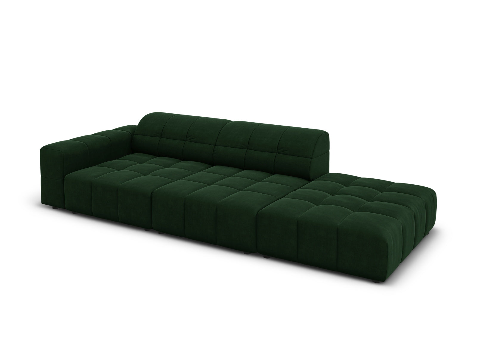 Entdecken Sie das elegante Chicago Velour Sofa rechts 3 Sitzer von Cosmopolitan Design – perfekt für Ihr modernes Zuhause und optimalen Komfort!
