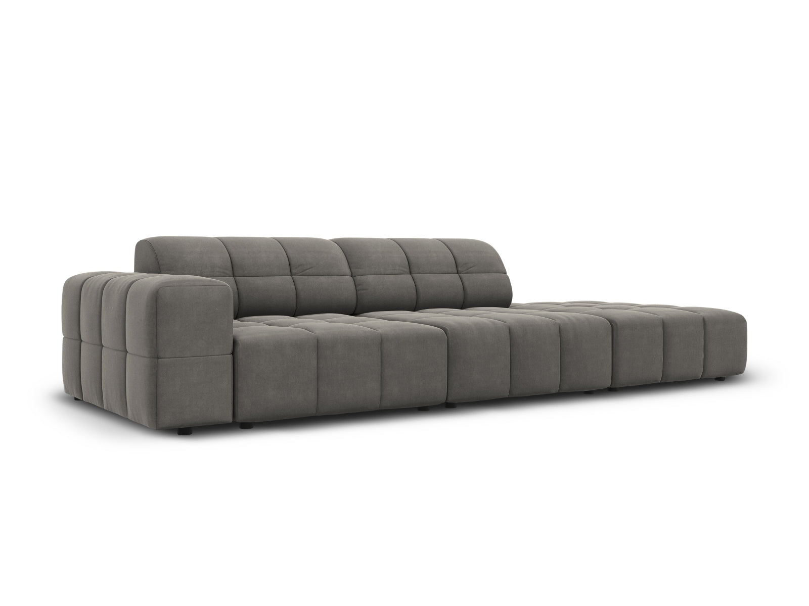 Erleben Sie das stilvolle Chicago Velour Sofa rechts 3 Sitzer von Cosmopolitan Design – ideal für Ihr modernes Wohnzimmer und höchsten Sitzkomfort!