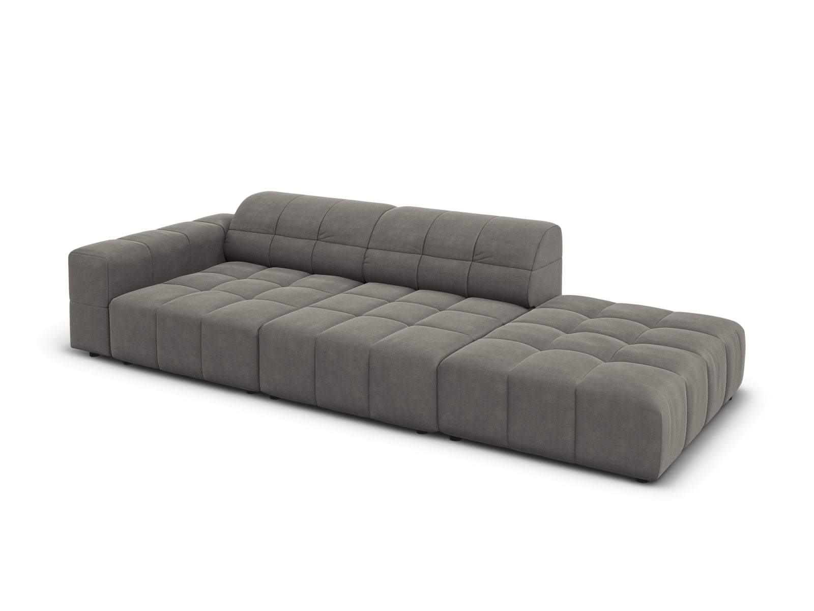 Entdecken Sie das elegante Chicago Velour Sofa rechts 3 Sitzer von Cosmopolitan Design – perfekt für Ihr modernes Zuhause und optimalen Komfort!