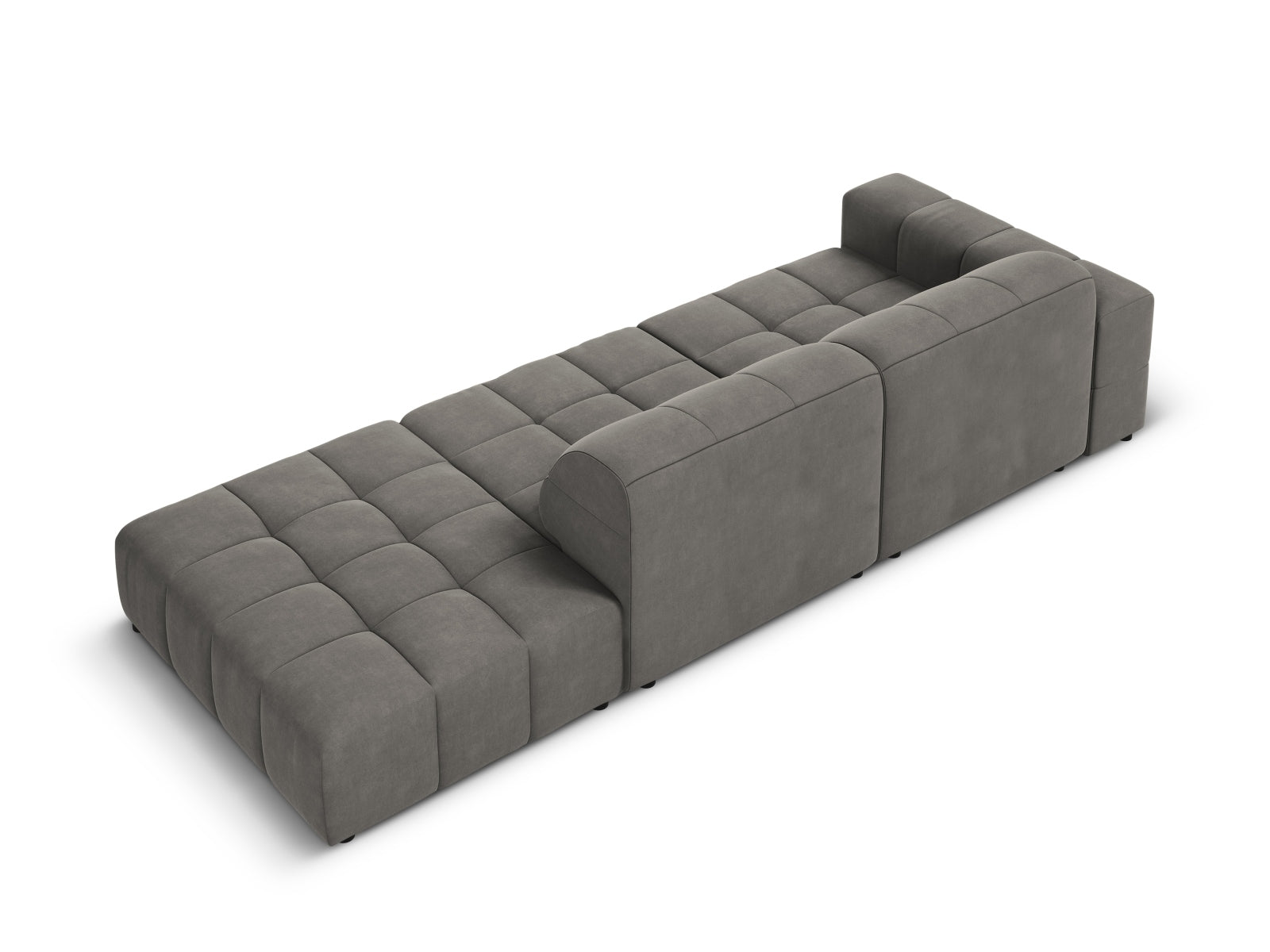 Erleben Sie das stilvolle Chicago Velour Sofa rechts 3 Sitzer von Cosmopolitan Design – ideal für Ihr modernes Wohnzimmer und höchsten Sitzkomfort!