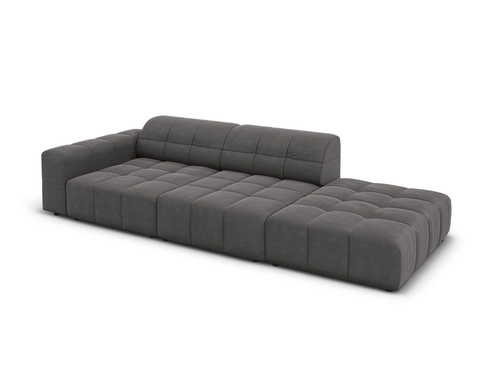 Erleben Sie das stilvolle Chicago Velour Sofa rechts 3 Sitzer von Cosmopolitan Design – ideal für Ihr modernes Wohnzimmer und höchsten Sitzkomfort!