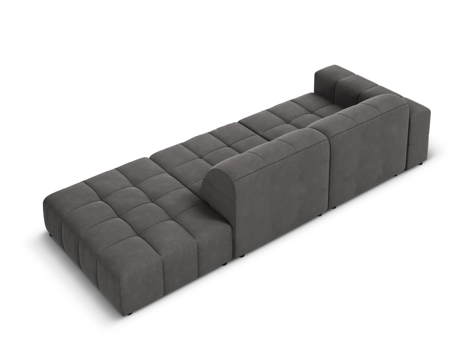 Entdecken Sie das elegante Chicago Velour Sofa rechts 3 Sitzer von Cosmopolitan Design – perfekt für Ihr modernes Zuhause und optimalen Komfort!