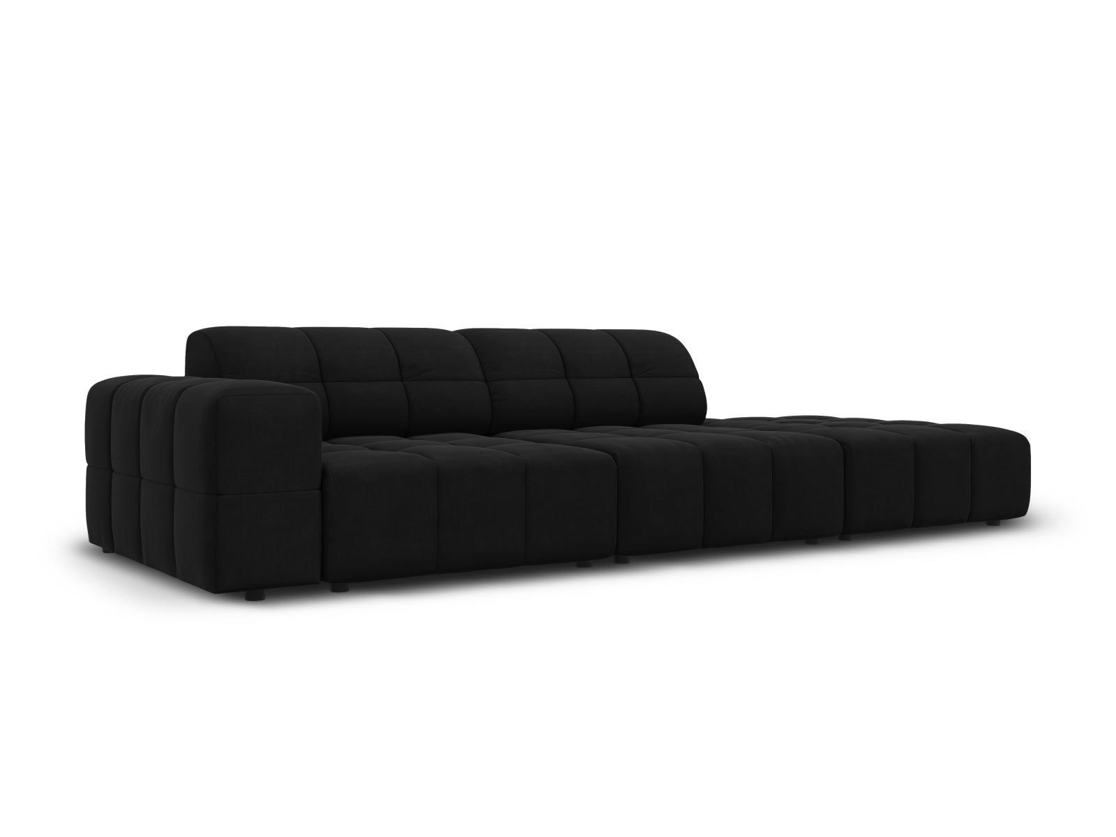 Erleben Sie das stilvolle Chicago Velour Sofa rechts 3 Sitzer von Cosmopolitan Design – ideal für Ihr modernes Wohnzimmer und höchsten Sitzkomfort!
