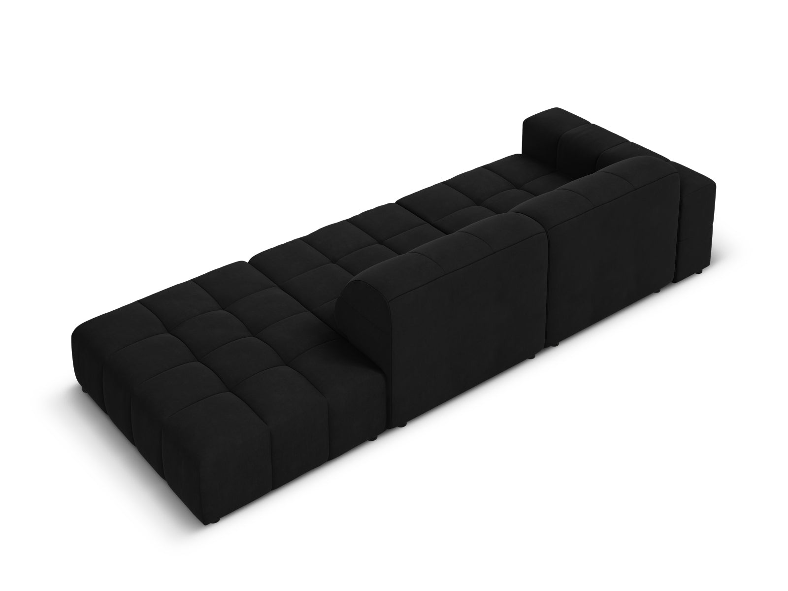 Erleben Sie das stilvolle Chicago Velour Sofa rechts 3 Sitzer von Cosmopolitan Design – ideal für Ihr modernes Wohnzimmer und höchsten Sitzkomfort!