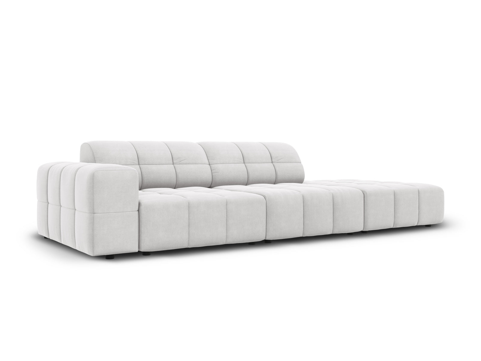 Entdecken Sie das elegante Chicago Velour Sofa rechts 3 Sitzer von Cosmopolitan Design – perfekt für Ihr modernes Zuhause und optimalen Komfort!