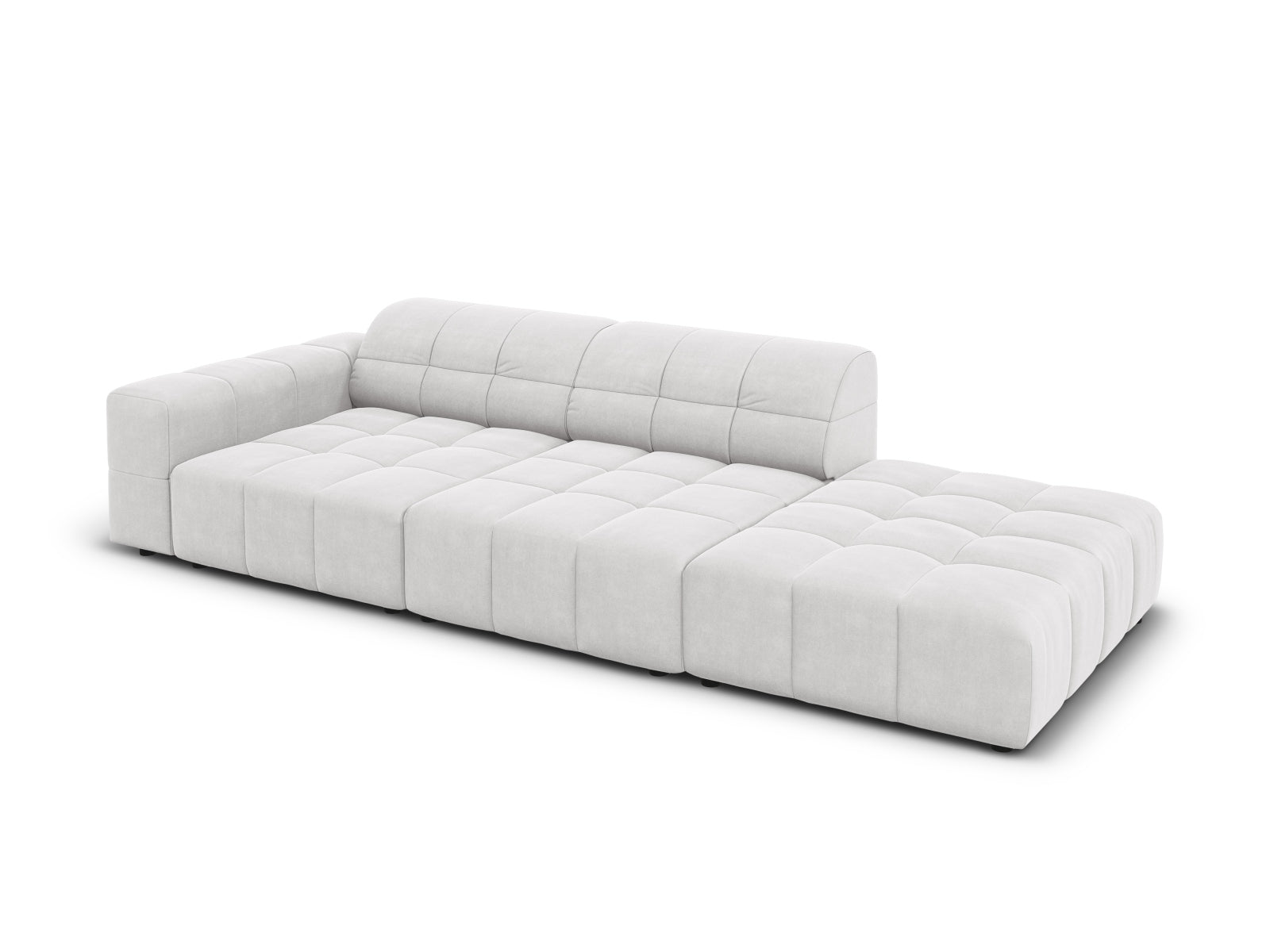 Erleben Sie das stilvolle Chicago Velour Sofa rechts 3 Sitzer von Cosmopolitan Design – ideal für Ihr modernes Wohnzimmer und höchsten Sitzkomfort!